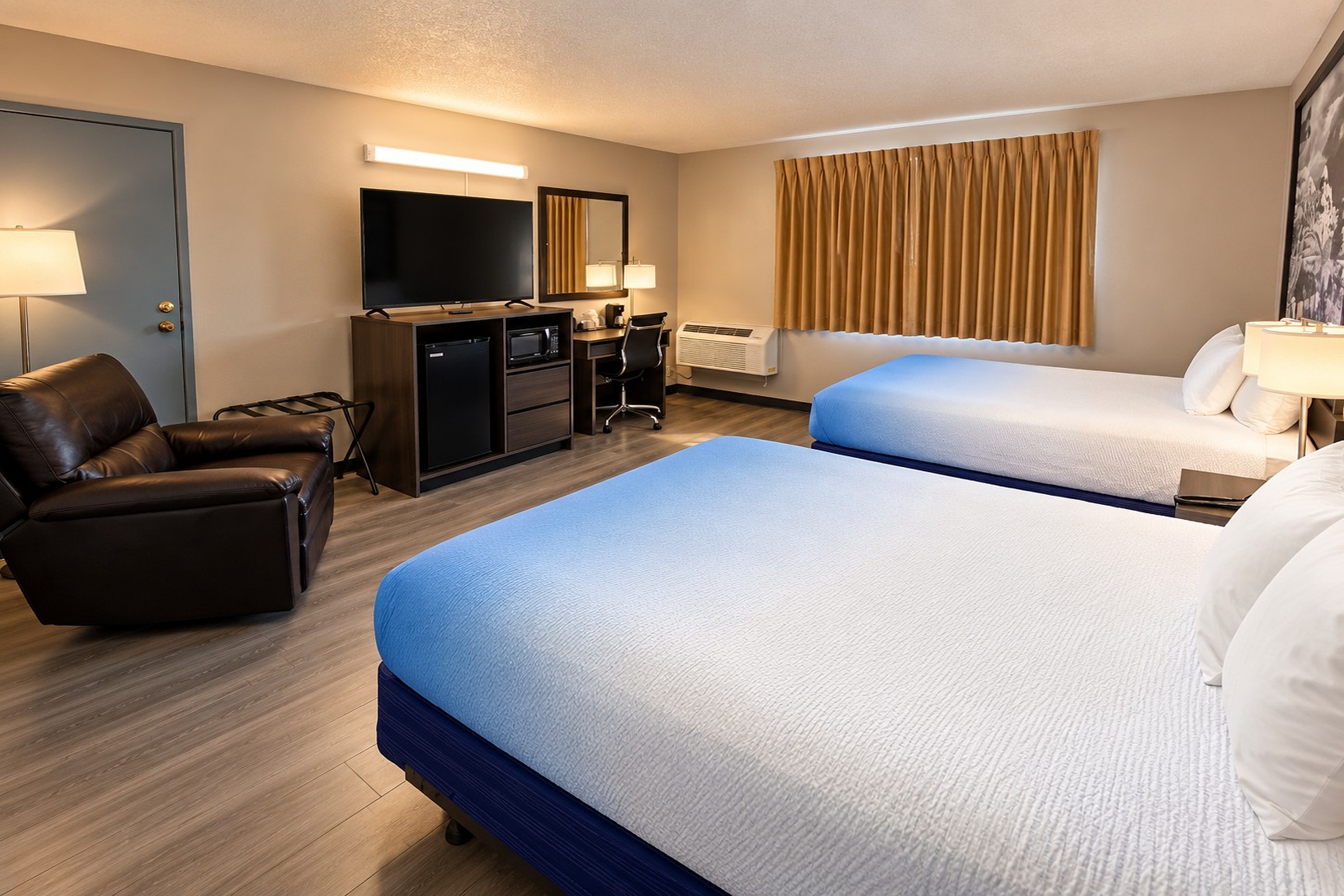 Guest room at the Super 8 by Wyndham Sturgis in Sturgis, South Dakota