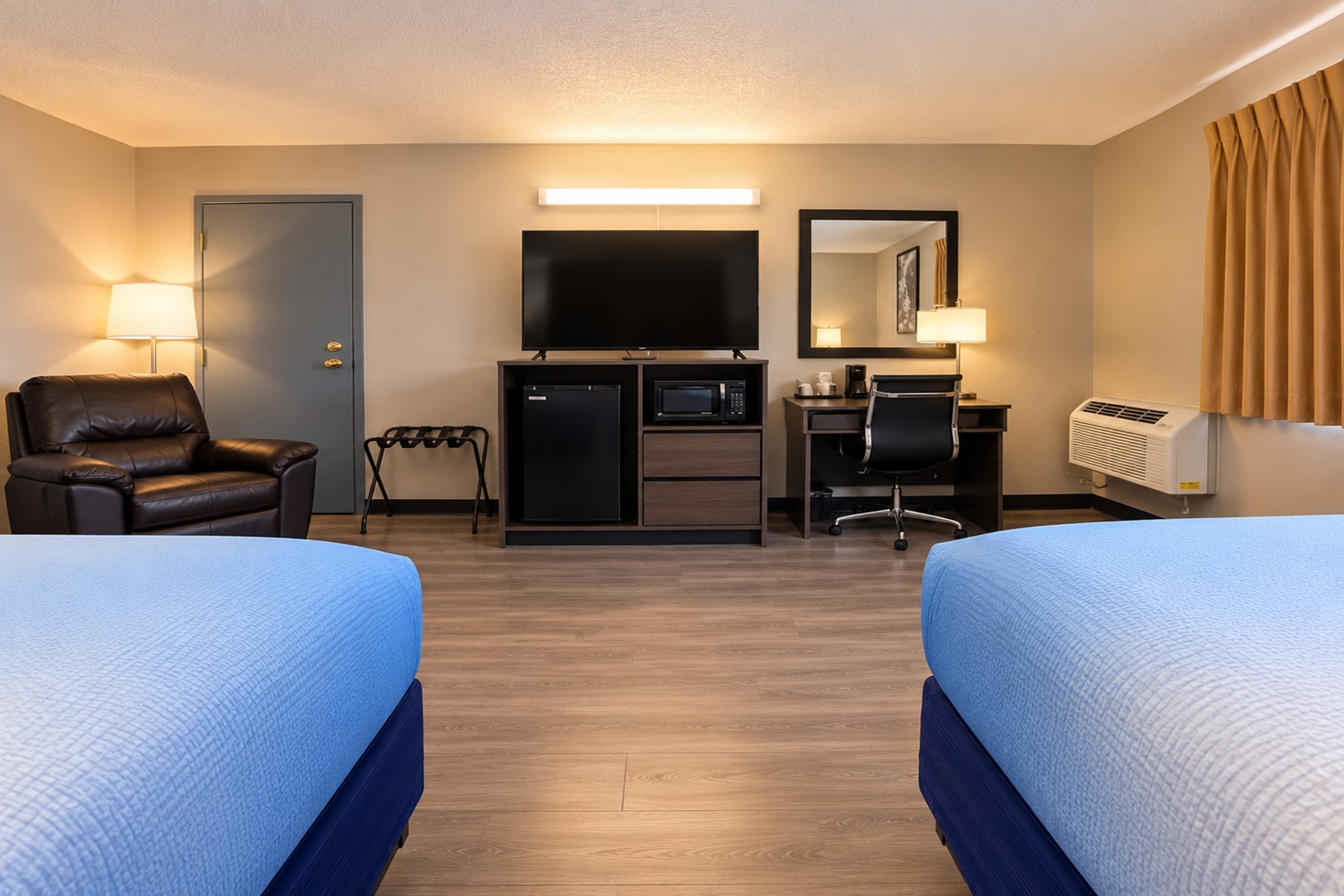 Guest room at the Super 8 by Wyndham Sturgis in Sturgis, South Dakota