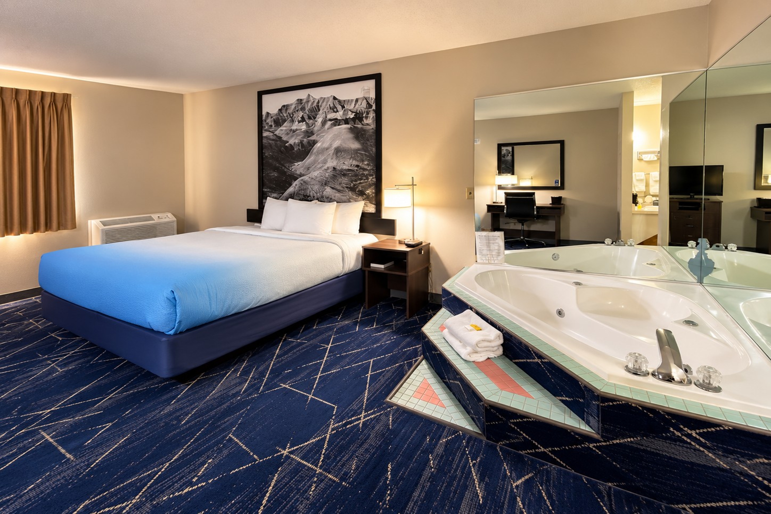 Guest room at the Super 8 by Wyndham Sturgis in Sturgis, South Dakota
