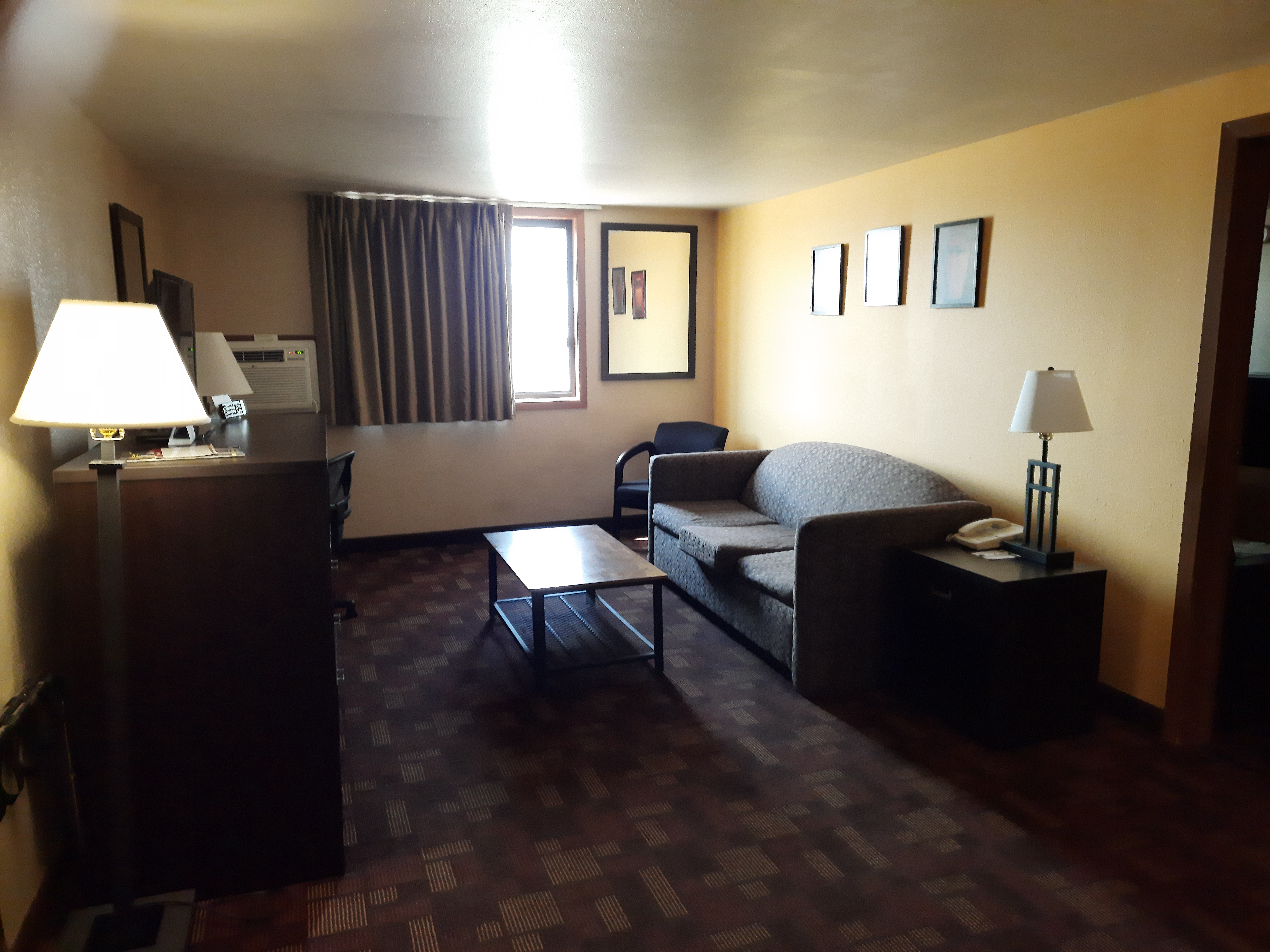 Guest room at the Super 8 by Wyndham Watertown in Watertown, South Dakota