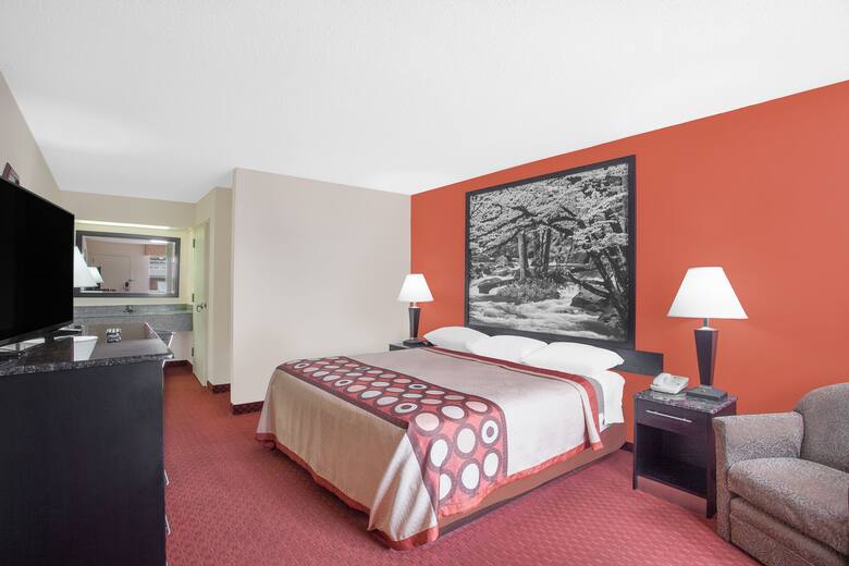 Guest room at the Super 8 Bulls Gap Greeneville Area in Bulls Gap, Tennessee
