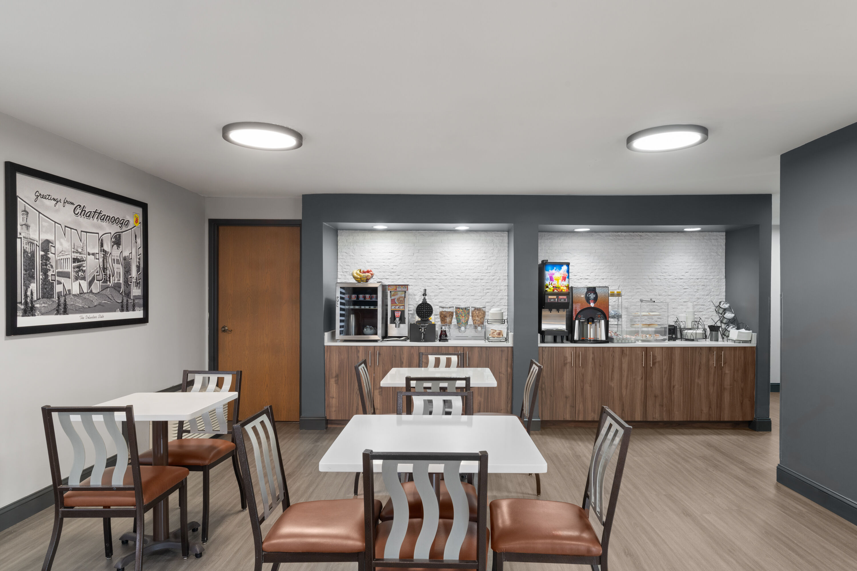 Free breakfast at Super 8 by Wyndham Chattanooga East/Hamilton Place in Chattanooga, Tennessee