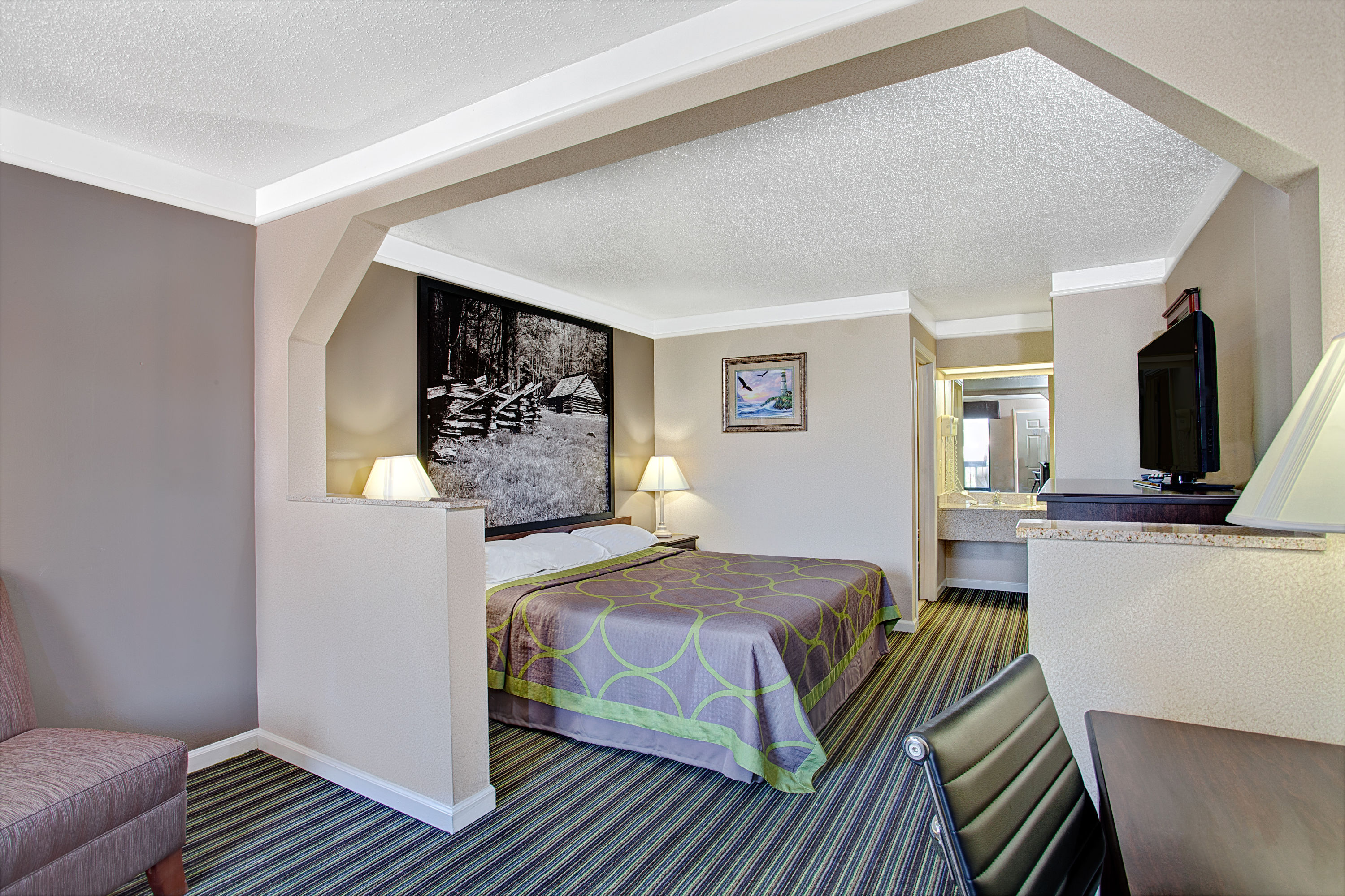 Super 8 by Wyndham Knoxville East suite in Knoxville, Tennessee