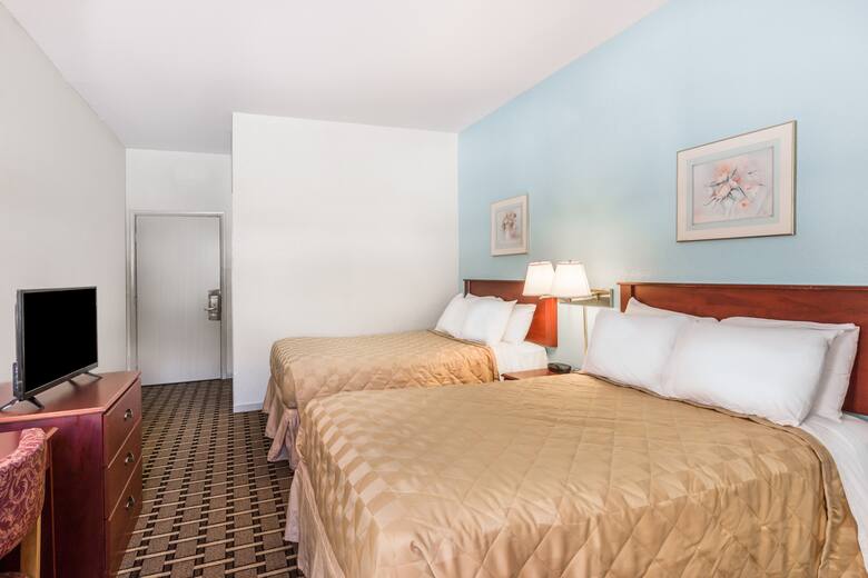 Guest room at the Super 8 Knoxville Downtown Area in Knoxville, Tennessee