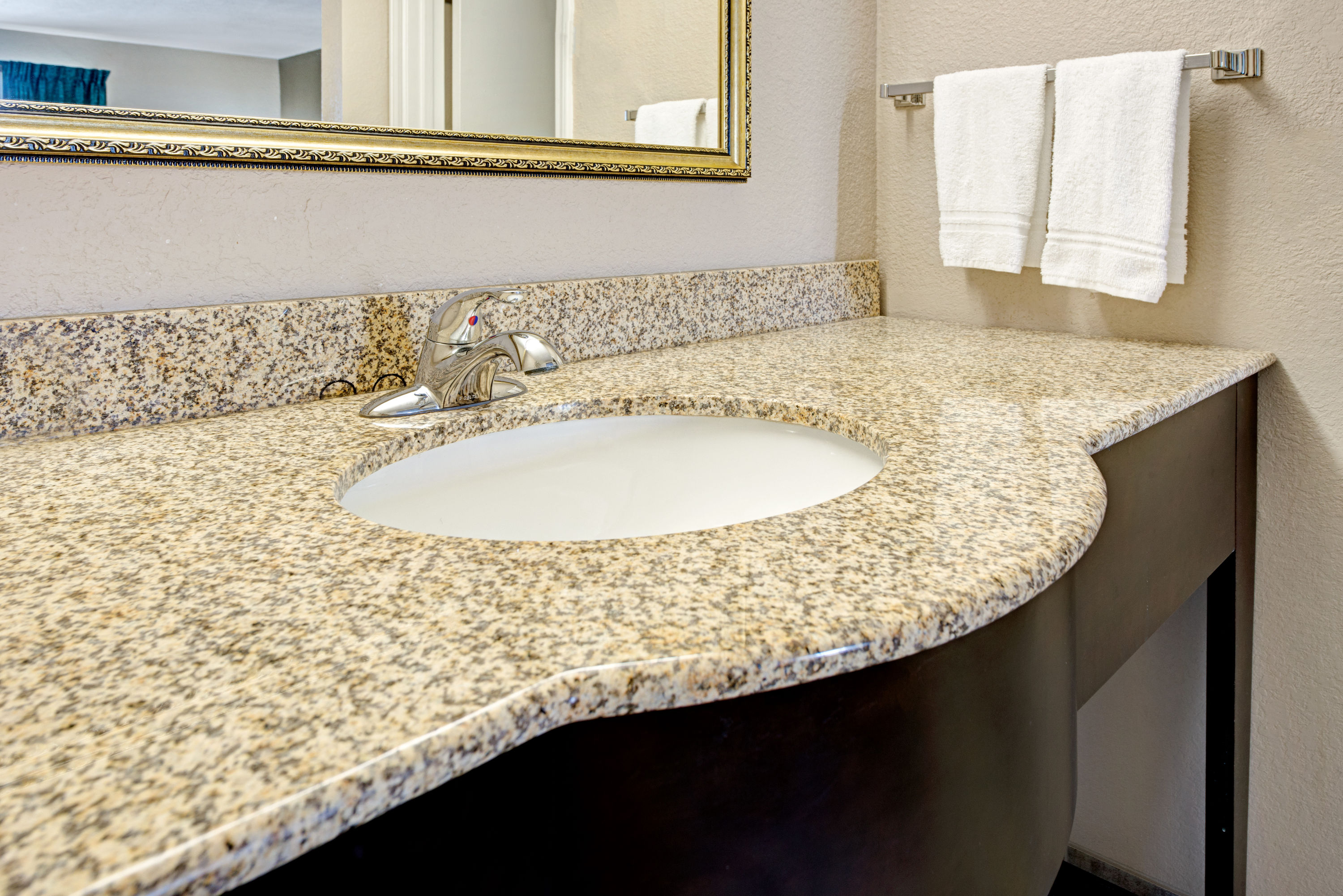 Guest room at the Super 8 by Wyndham Lakeland in Lakeland, Tennessee