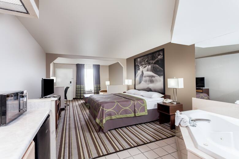 Guest room at the Super 8 Pigeon Forge-Emert St in Pigeon Forge, Tennessee