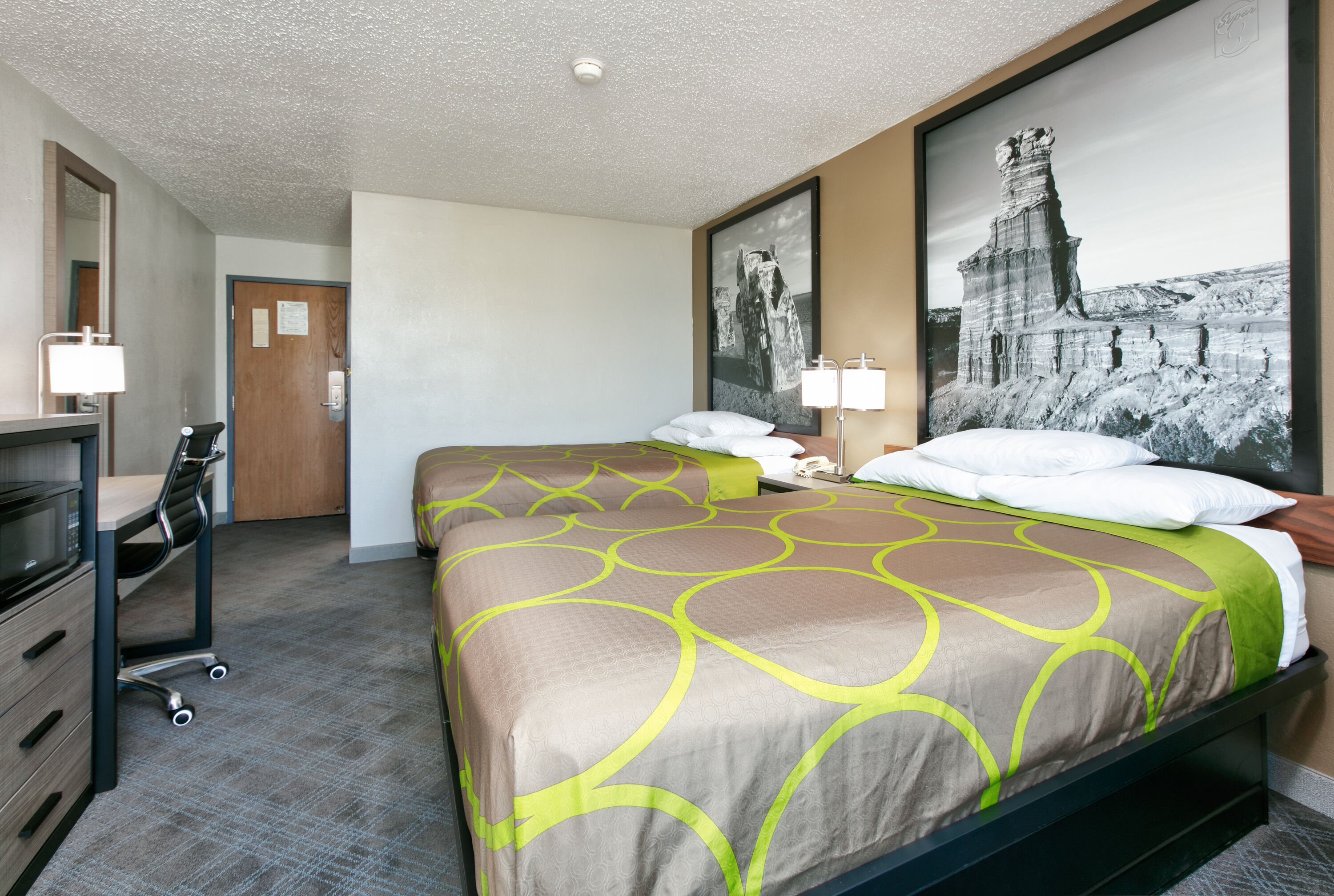 Guest room at the Super 8 by Wyndham Amarillo East in Amarillo, Texas