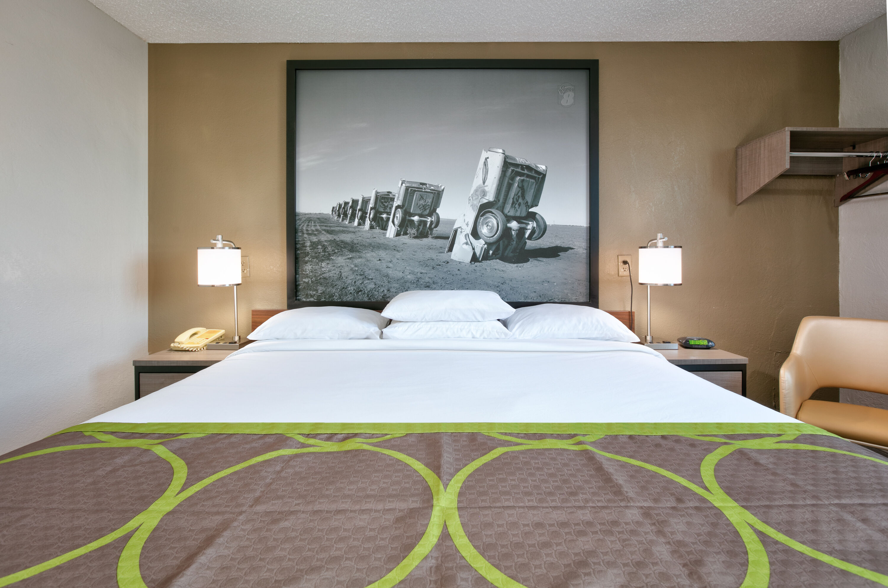 Guest room at the Super 8 by Wyndham Amarillo East in Amarillo, Texas