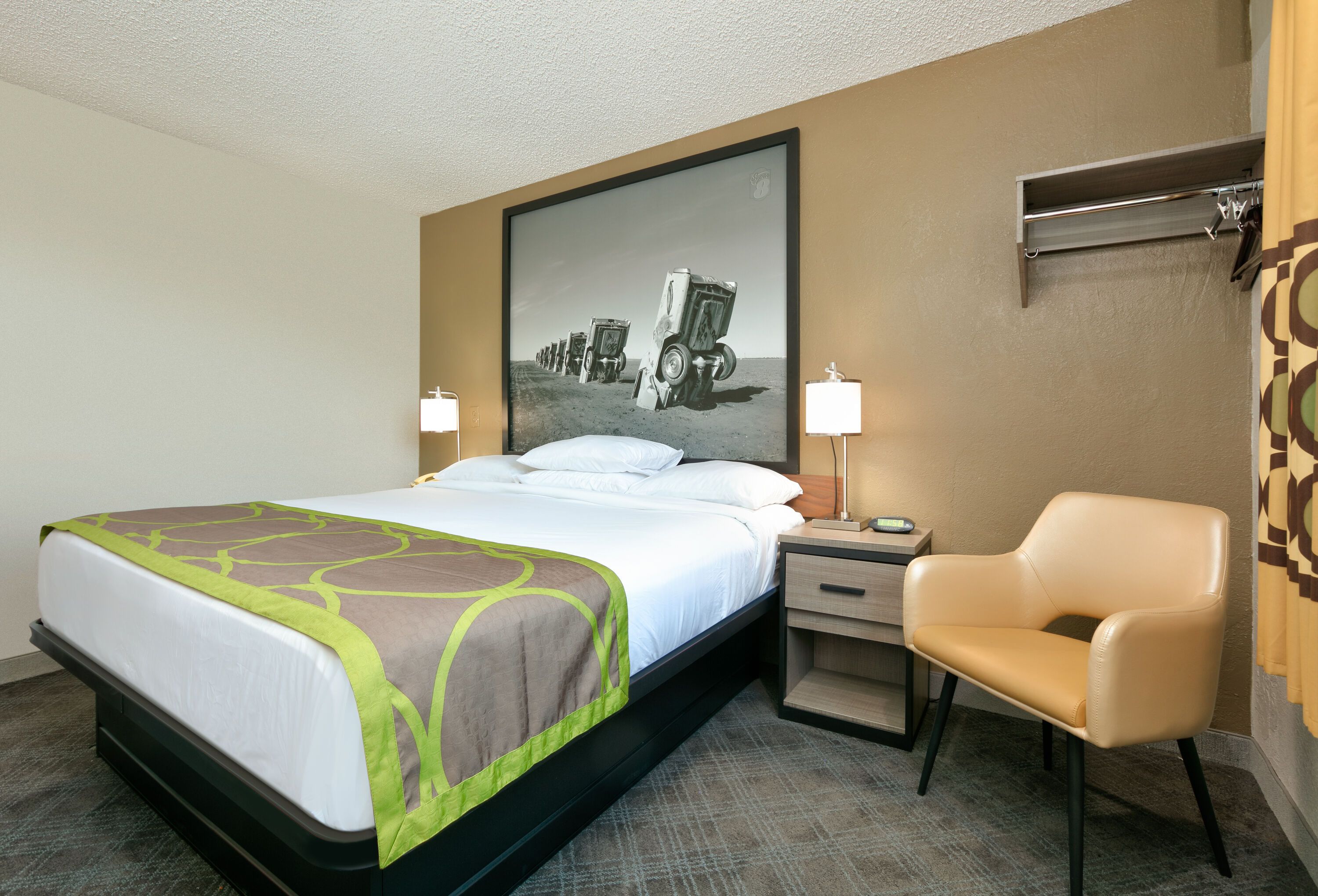 Guest room at the Super 8 by Wyndham Amarillo East in Amarillo, Texas