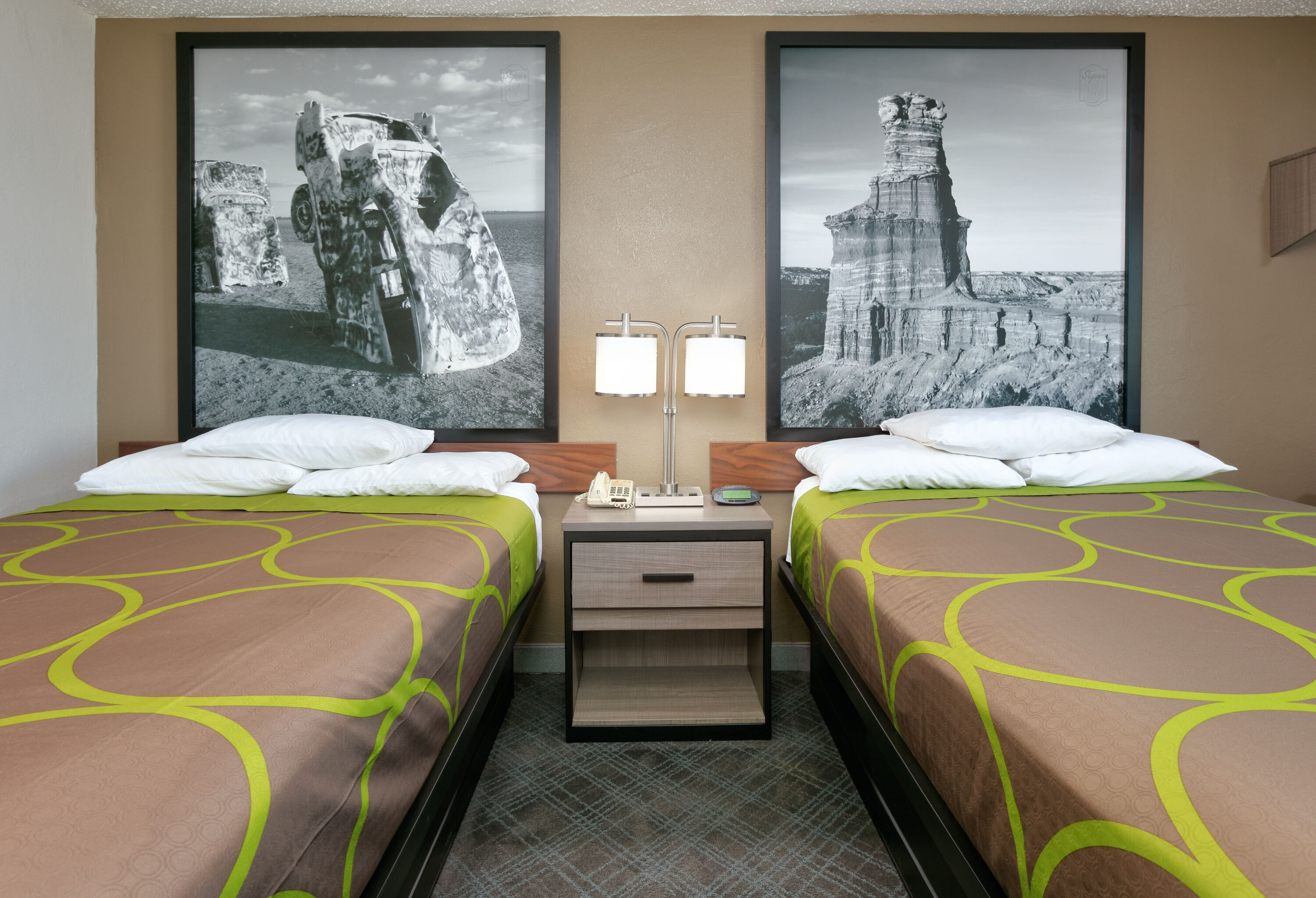 Guest room at the Super 8 by Wyndham Amarillo East in Amarillo, Texas