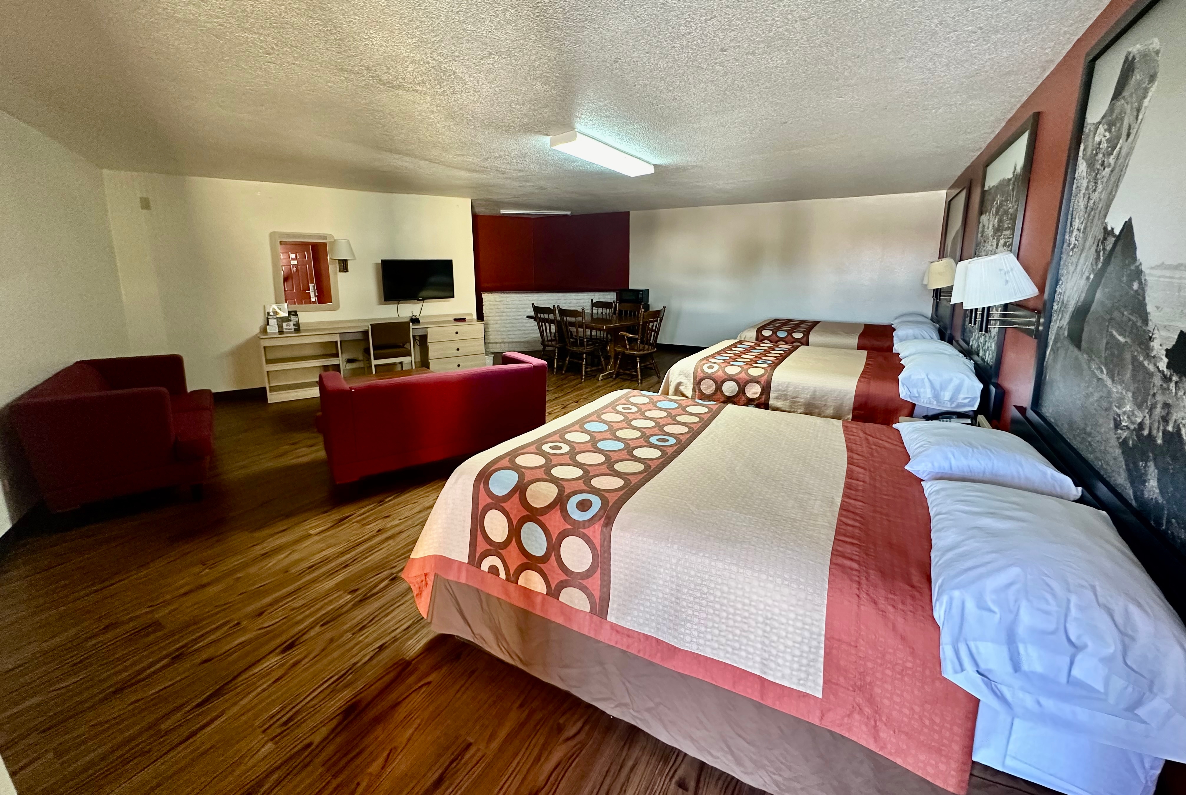 Guest room at the Super 8 by Wyndham Athens TX in Athens, Texas