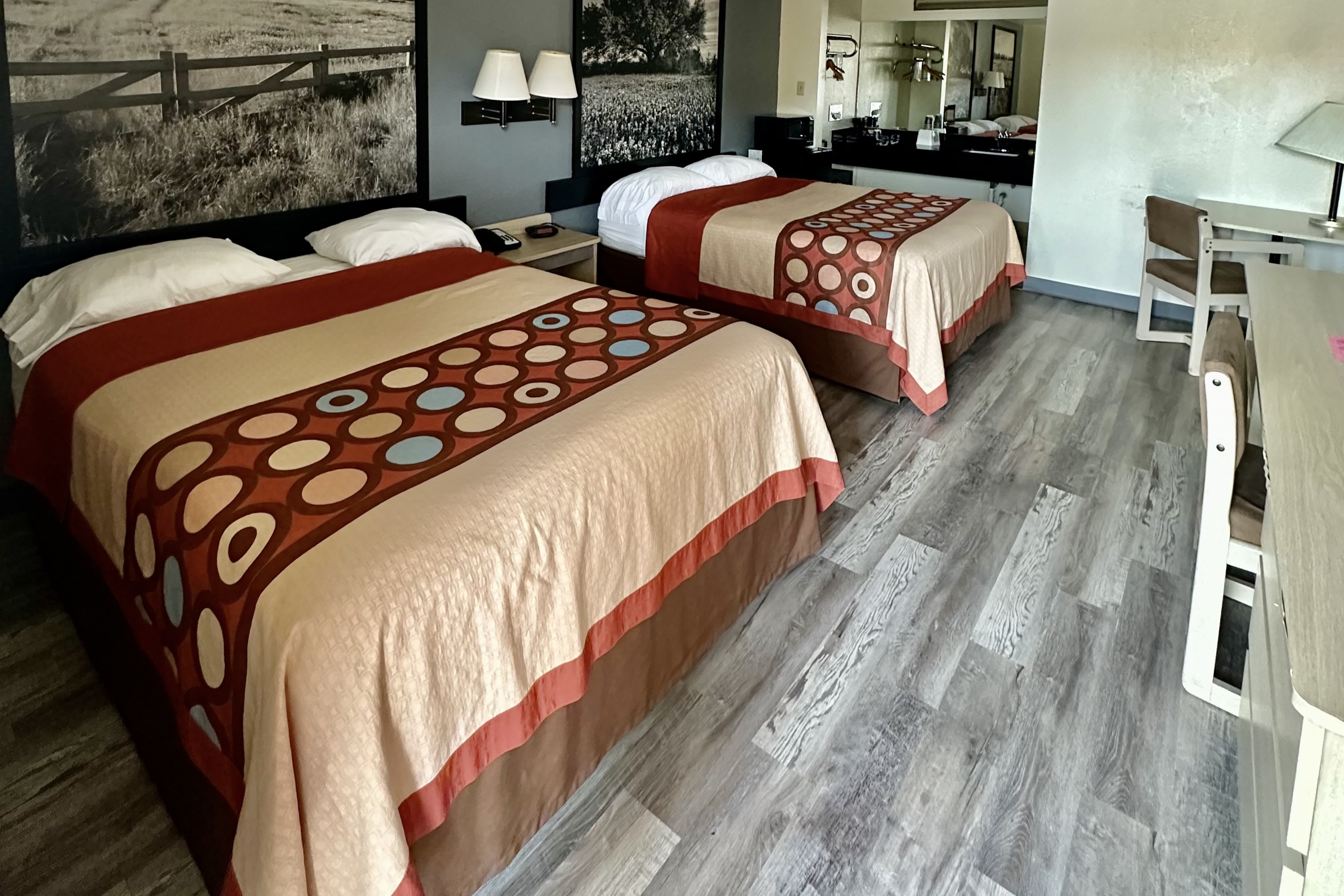 Guest room at the Super 8 by Wyndham Athens TX in Athens, Texas