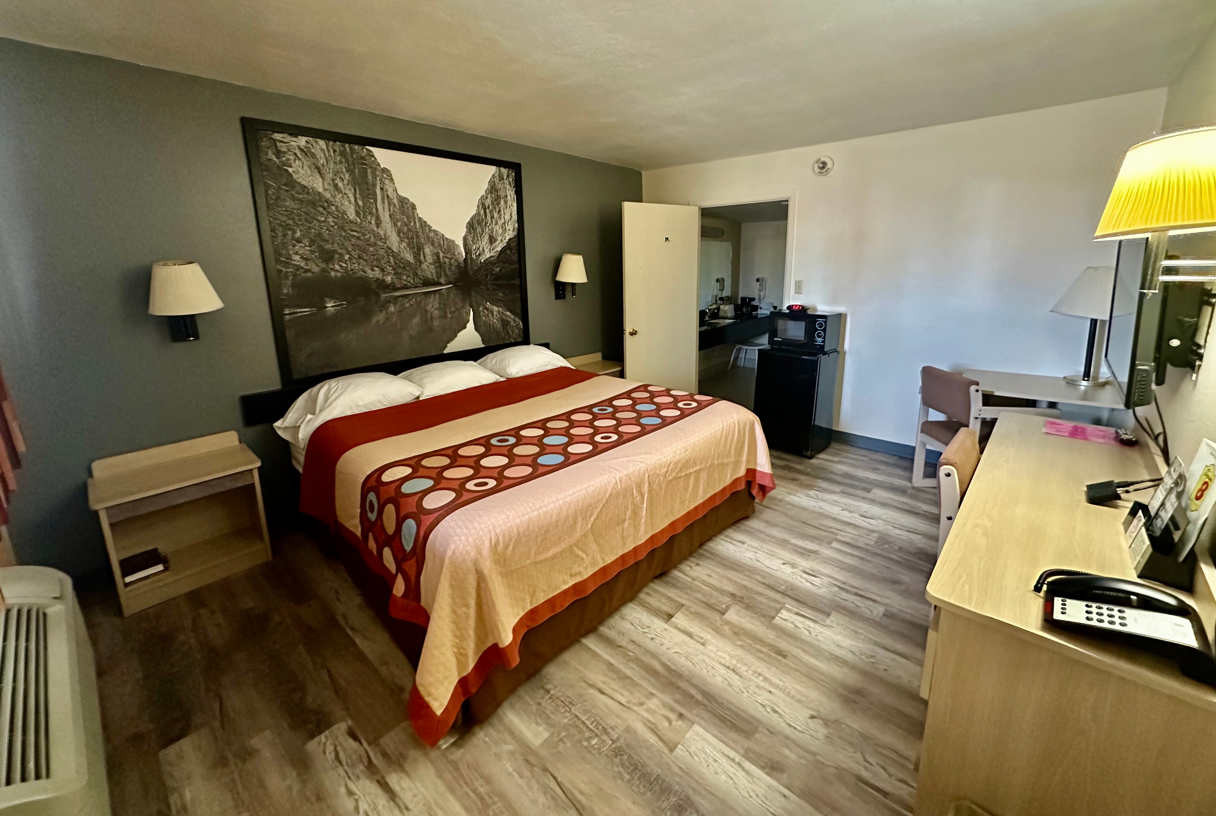 Guest room at the Super 8 by Wyndham Athens TX in Athens, Texas