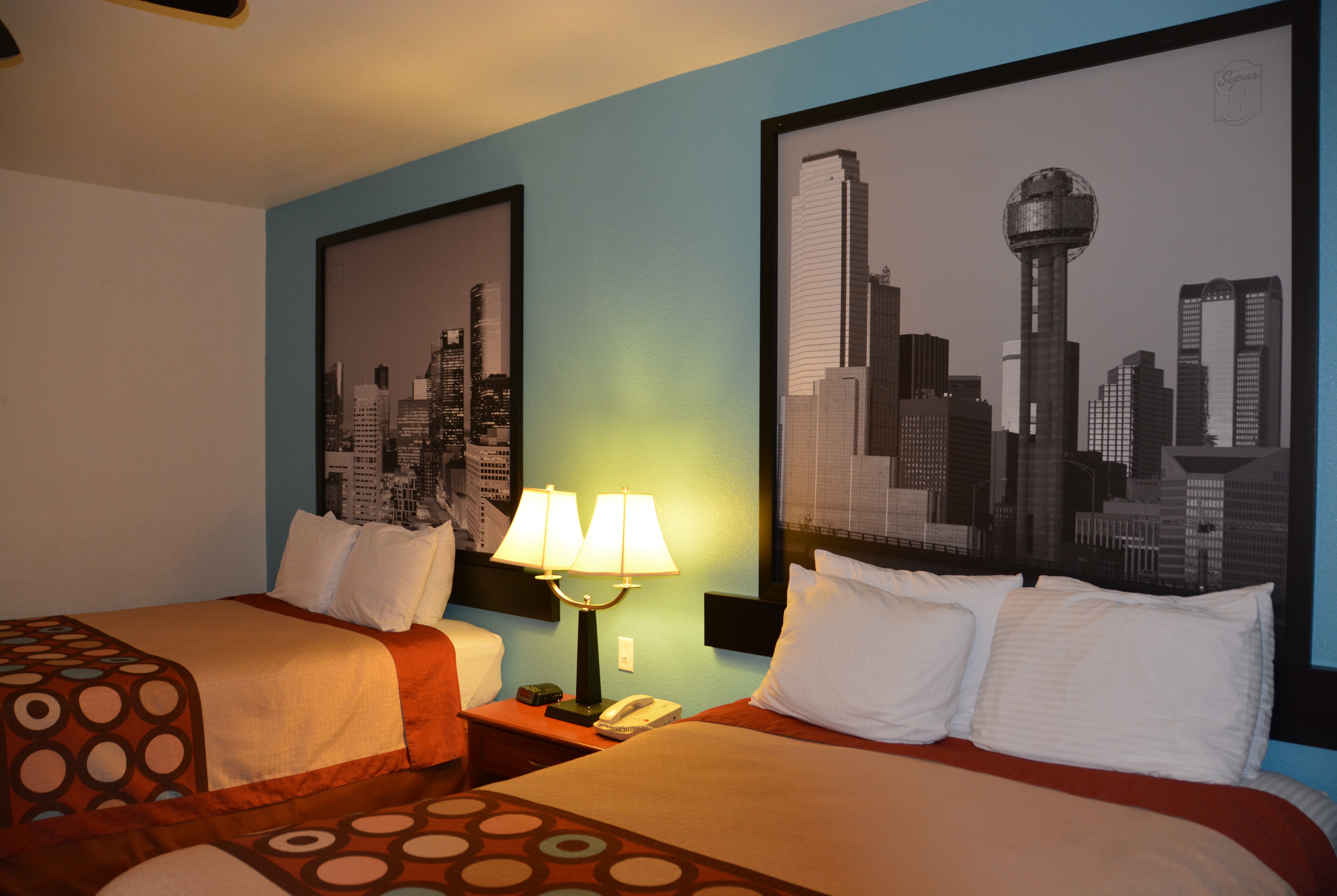 Guest room at the Super 8 by Wyndham Austin/Airport South in Austin, Texas