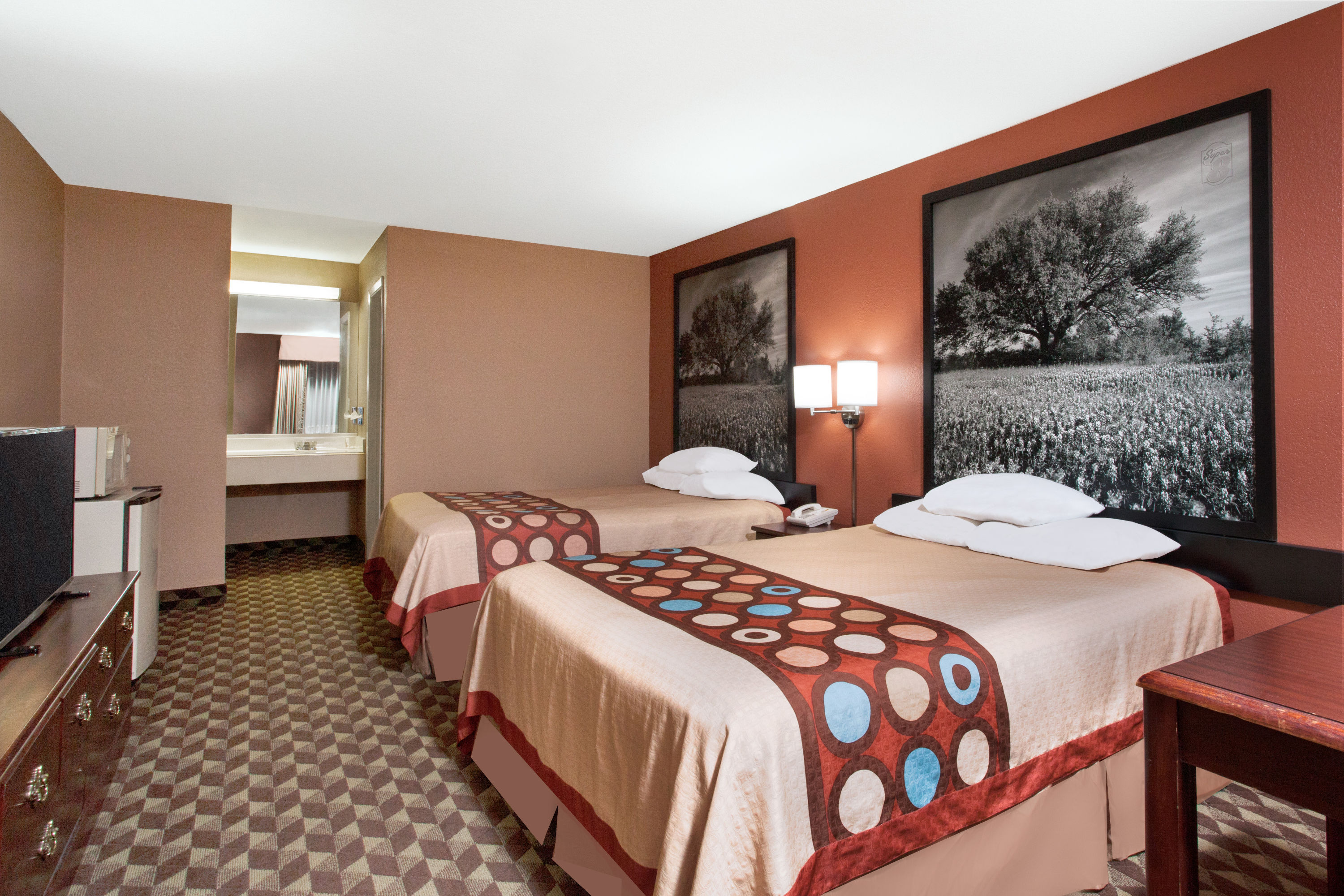 Guest room at the Super 8 by Wyndham Bastrop TX in Bastrop, Texas