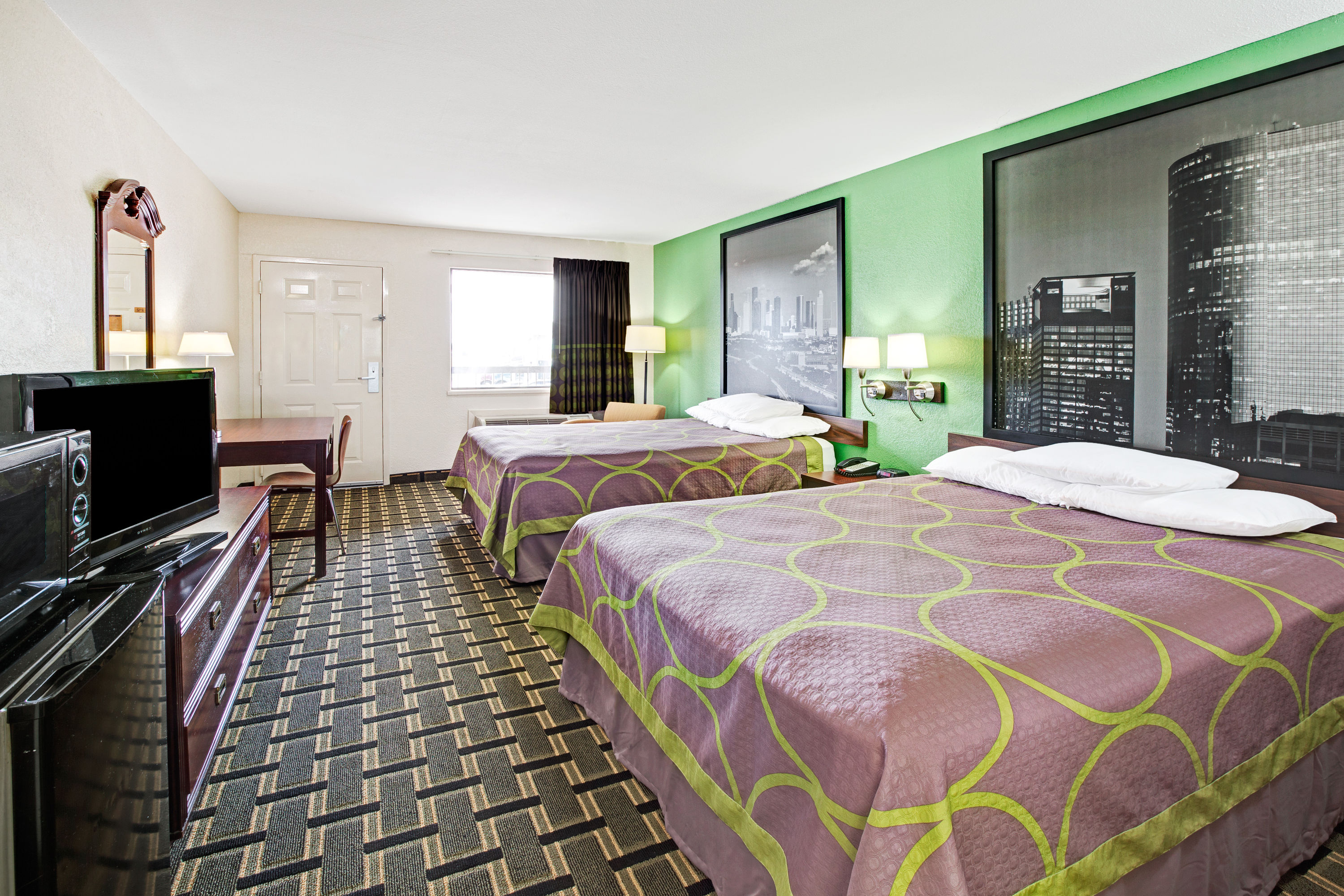 Guest room at the Super 8 by Wyndham Baytown / I-10 in Baytown, Texas