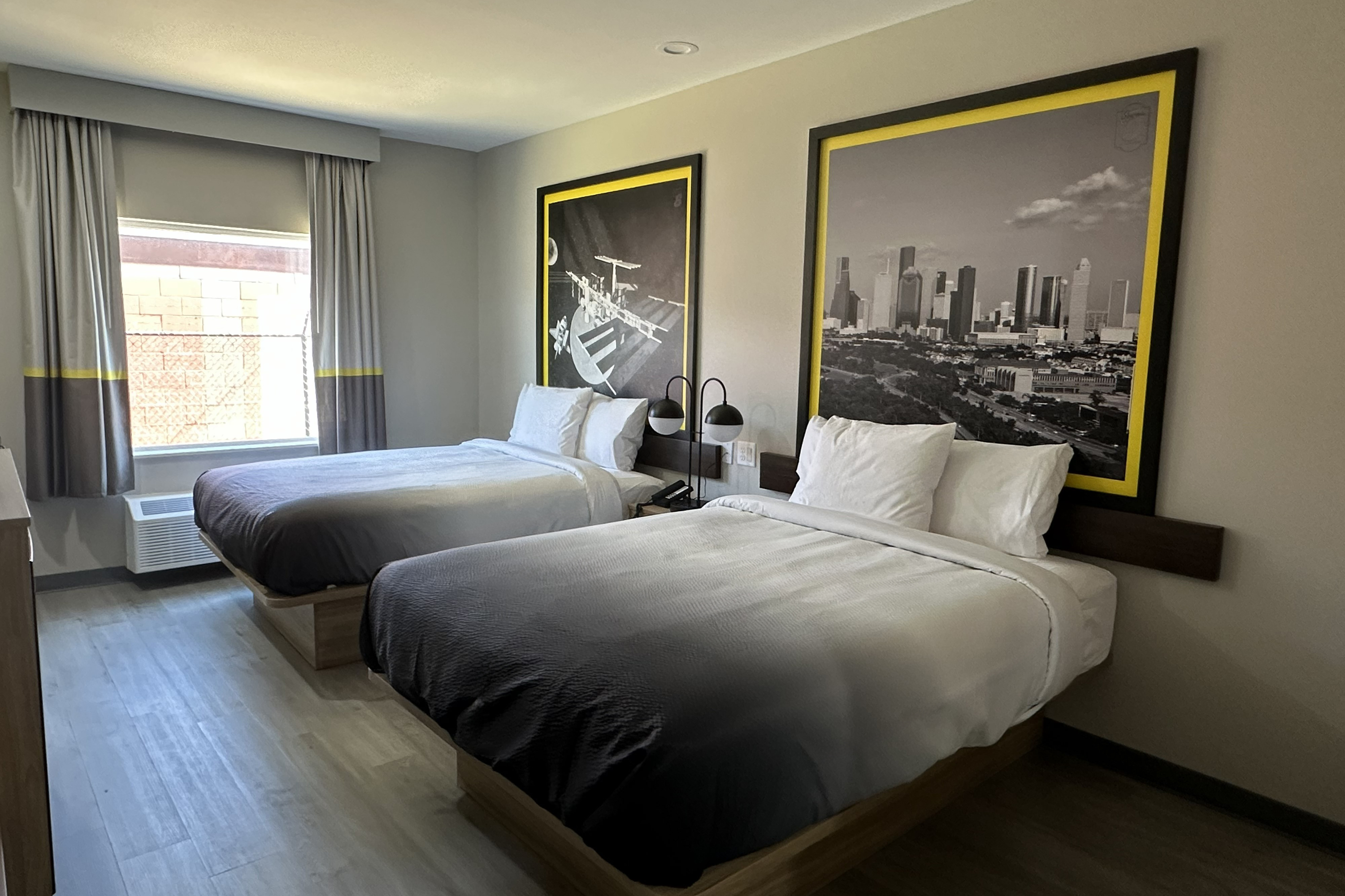 Guest room at the Super 8 by Wyndham Baytown in Baytown, Texas