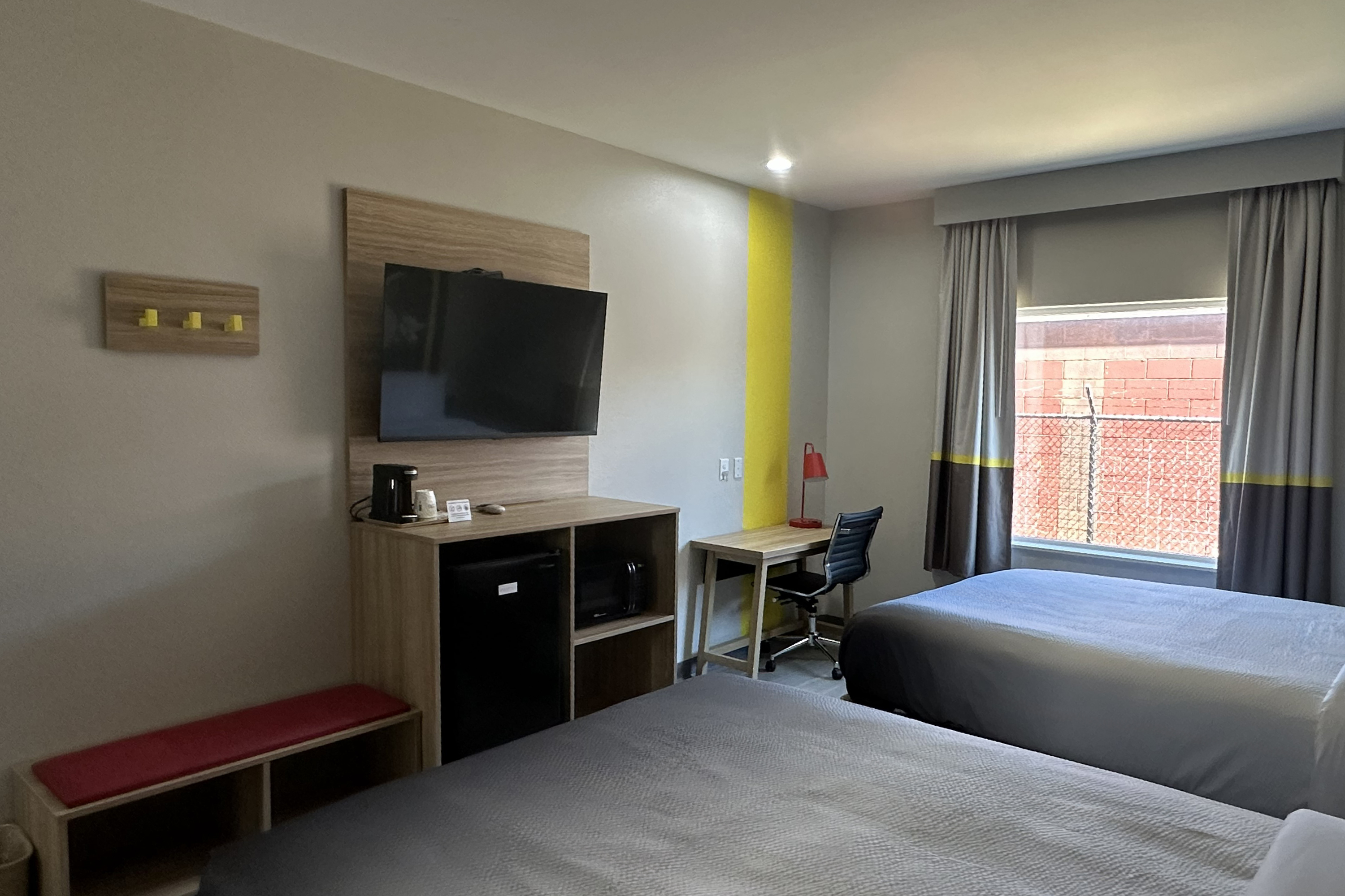 Guest room at the Super 8 by Wyndham Baytown in Baytown, Texas