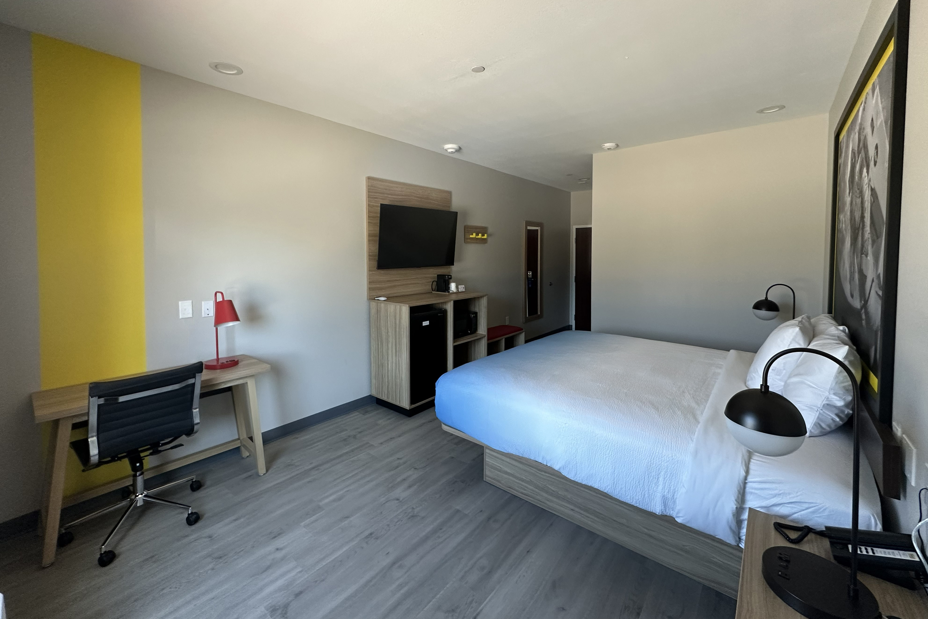 Guest room at the Super 8 by Wyndham Baytown in Baytown, Texas