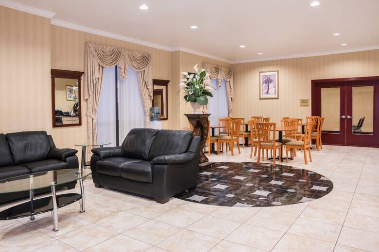 Super 8 Brookshire TX hotel lobby in Brookshire, Texas