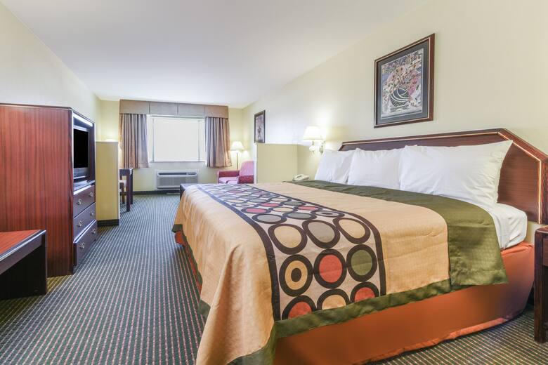 Guest room at the Super 8 Burleson Fort Worth Area in Burleson, Texas