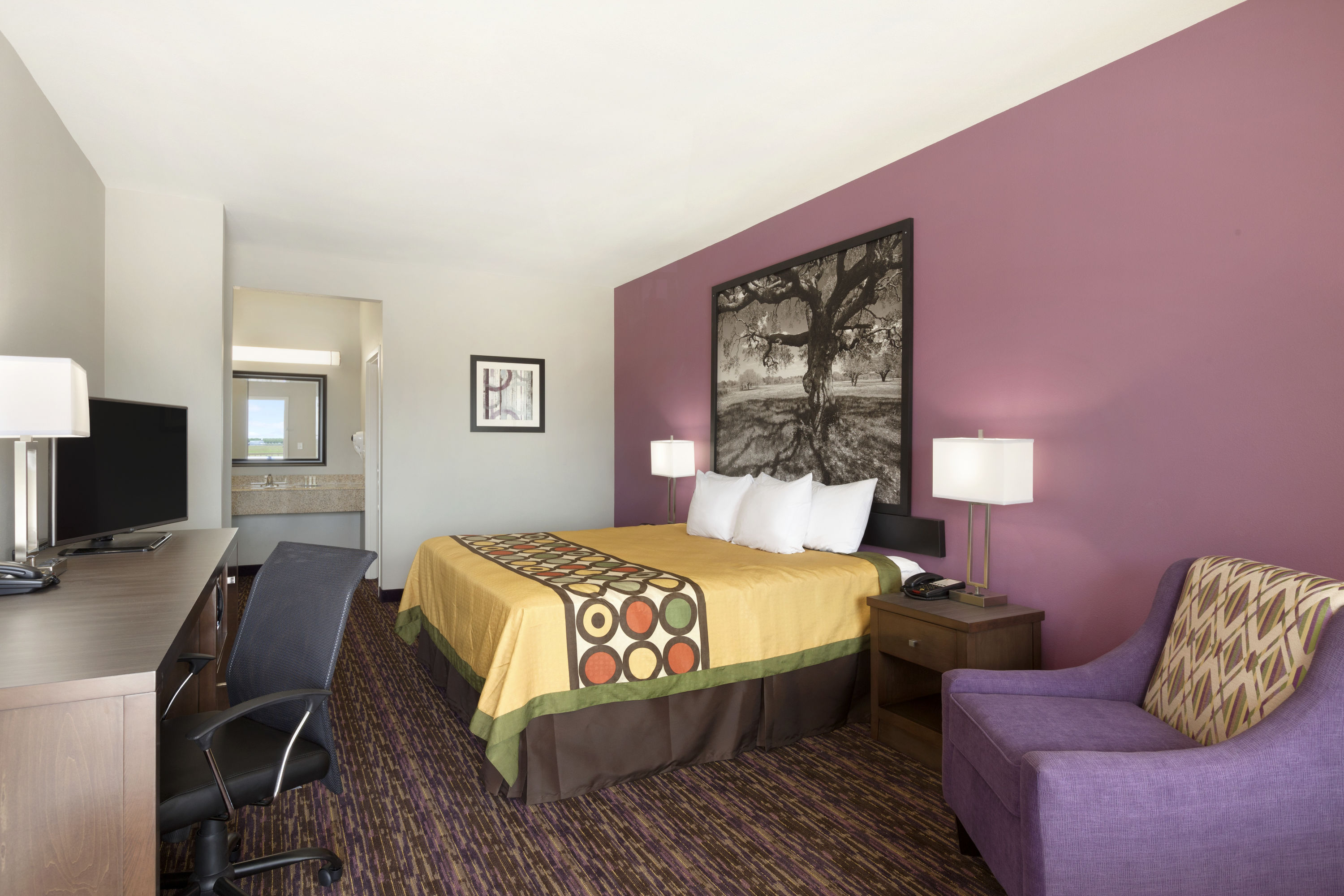 Guest room at the Super 8 by Wyndham Carrizo Springs in Carrizo Springs, Texas