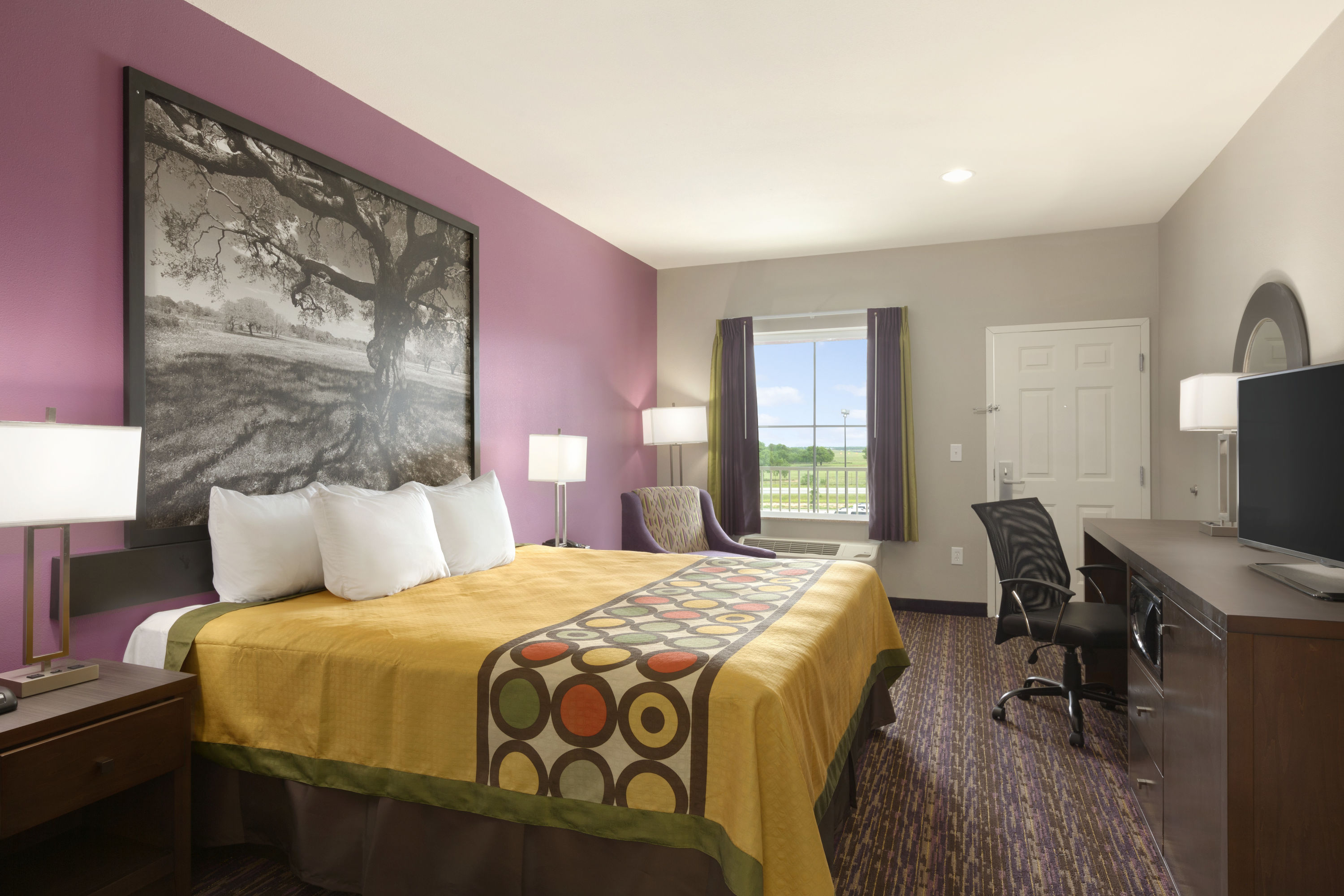 Guest room at the Super 8 by Wyndham Carrizo Springs in Carrizo Springs, Texas