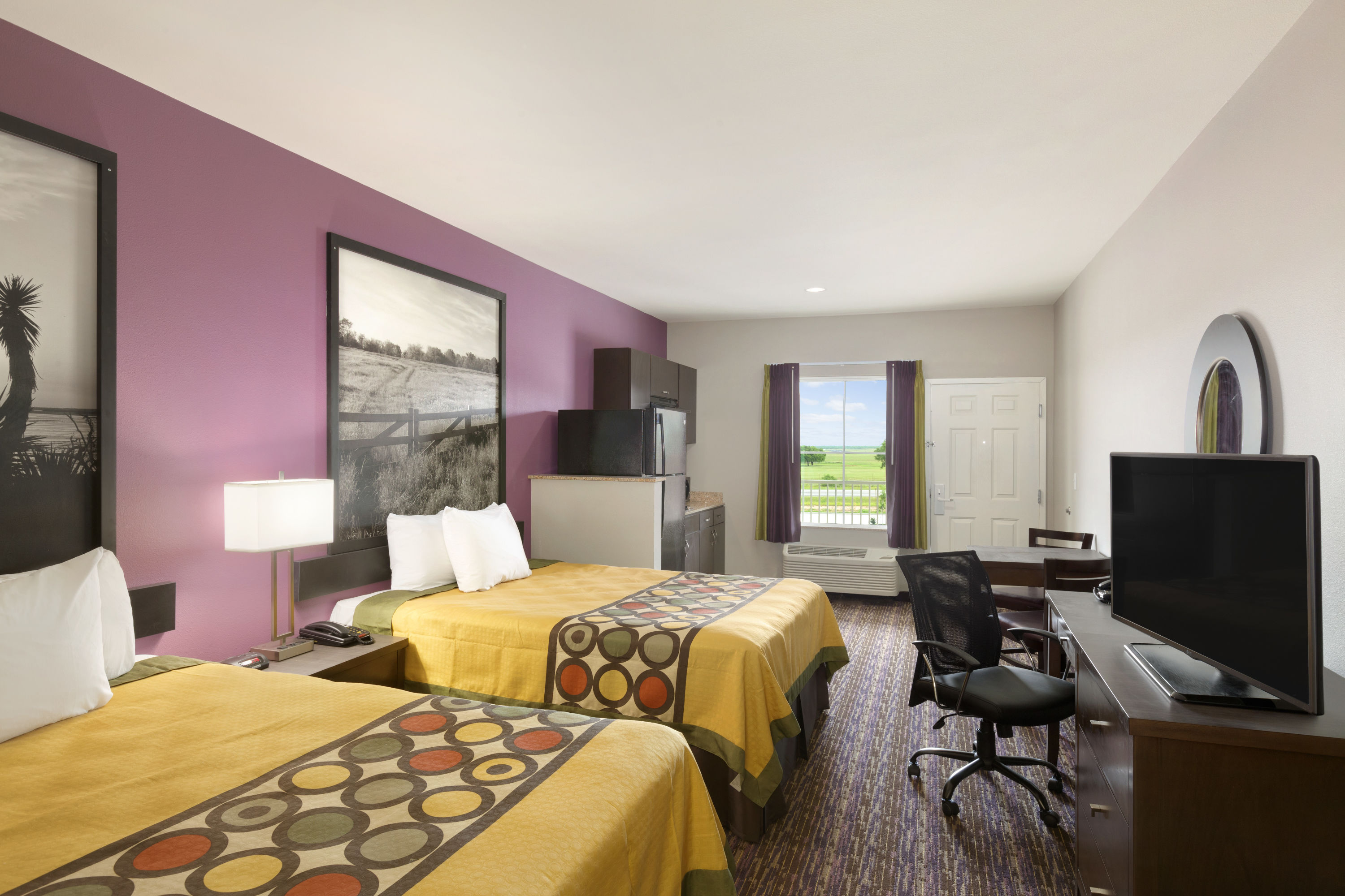 Guest room at the Super 8 by Wyndham Carrizo Springs in Carrizo Springs, Texas