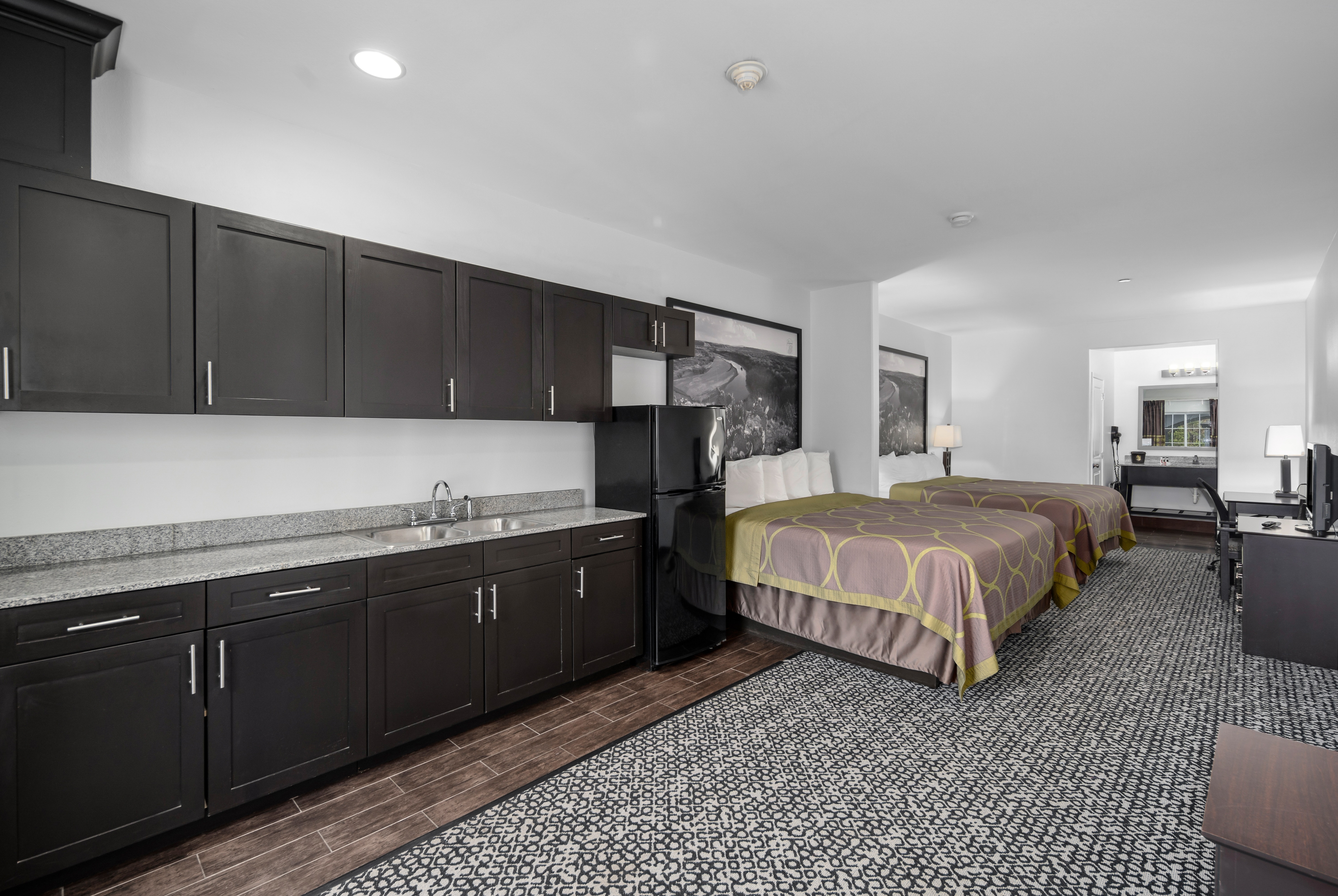 Guest room at the Super 8 by Wyndham Carthage TX in Carthage, Texas