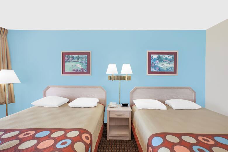 Guest room at the Super 8 Corpus Christi/Bayfront Area in Corpus Christi, Texas