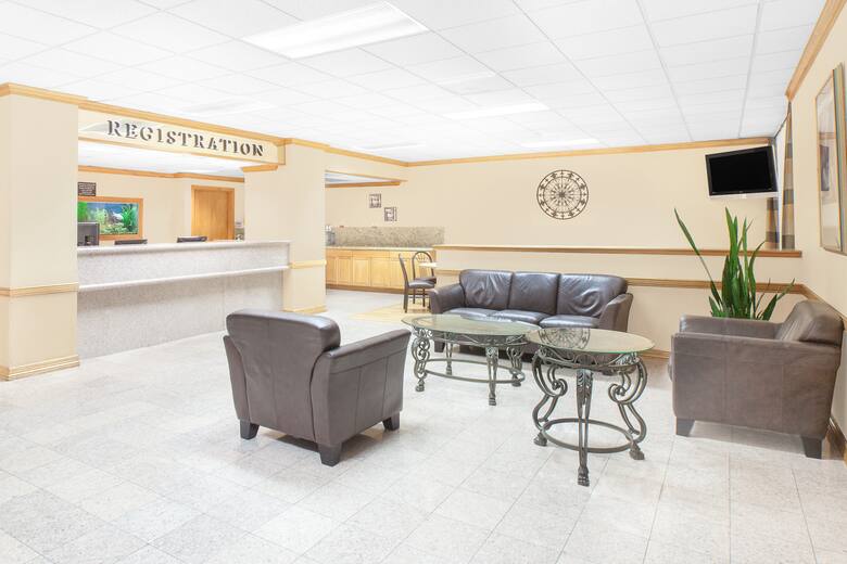 Super 8 Corpus Christi/Bayfront Area hotel lobby in Corpus Christi, Texas