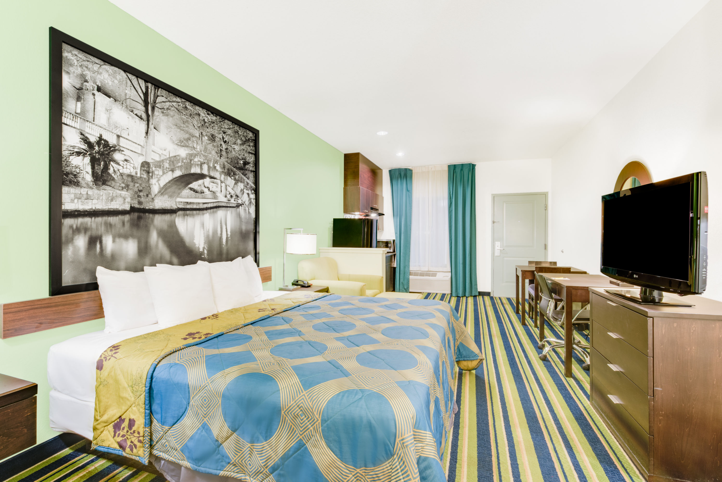 Guest room at the Super 8 by Wyndham Cotulla TX in Cotulla, Texas