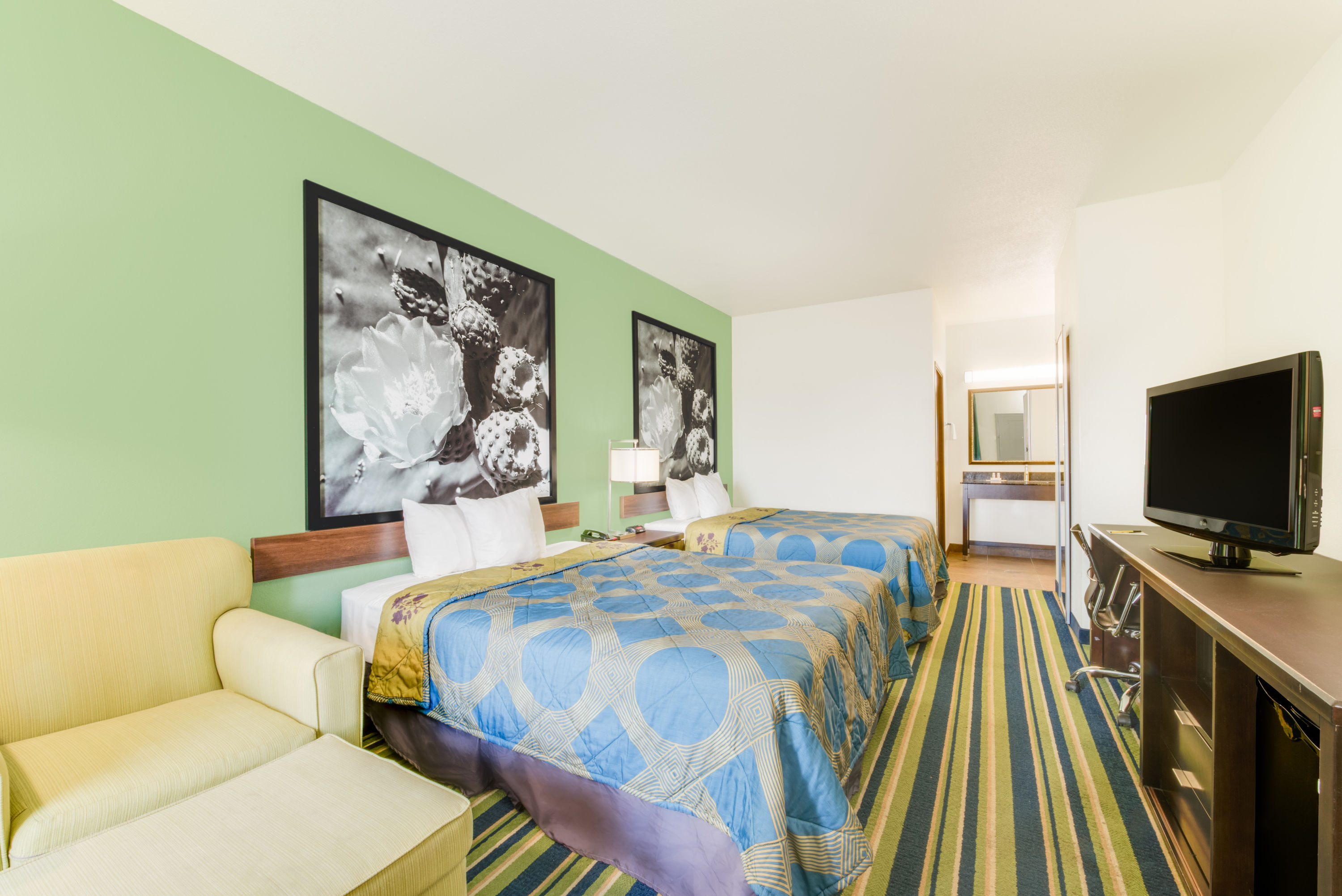 Guest room at the Super 8 by Wyndham Cotulla TX in Cotulla, Texas