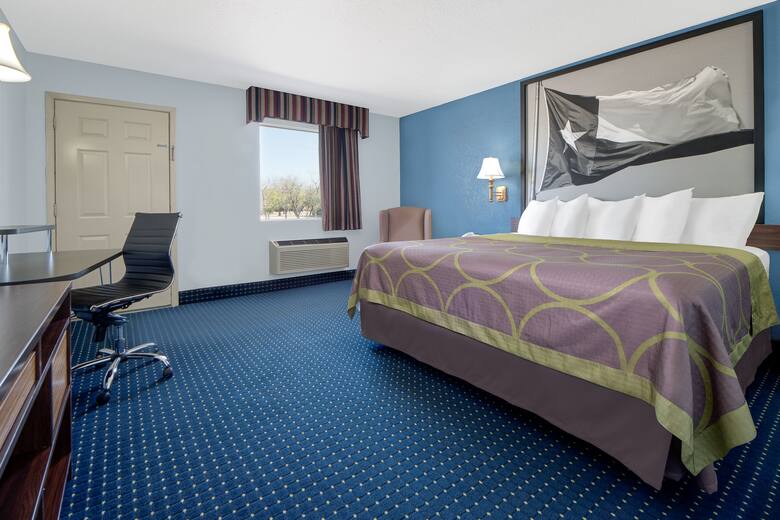 Guest room at the Super 8 Dumas TX in Dumas, Texas