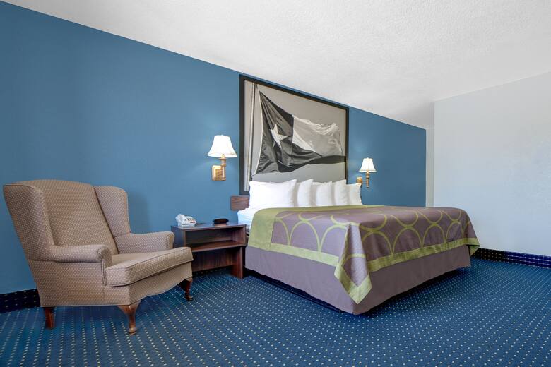 Guest room at the Super 8 Dumas TX in Dumas, Texas