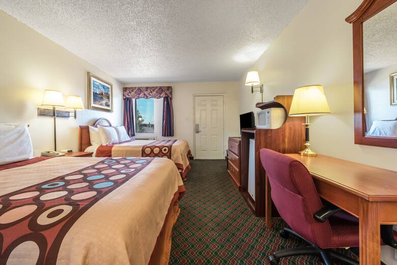 Guest room at the Super 8 Eastland in Eastland, Texas