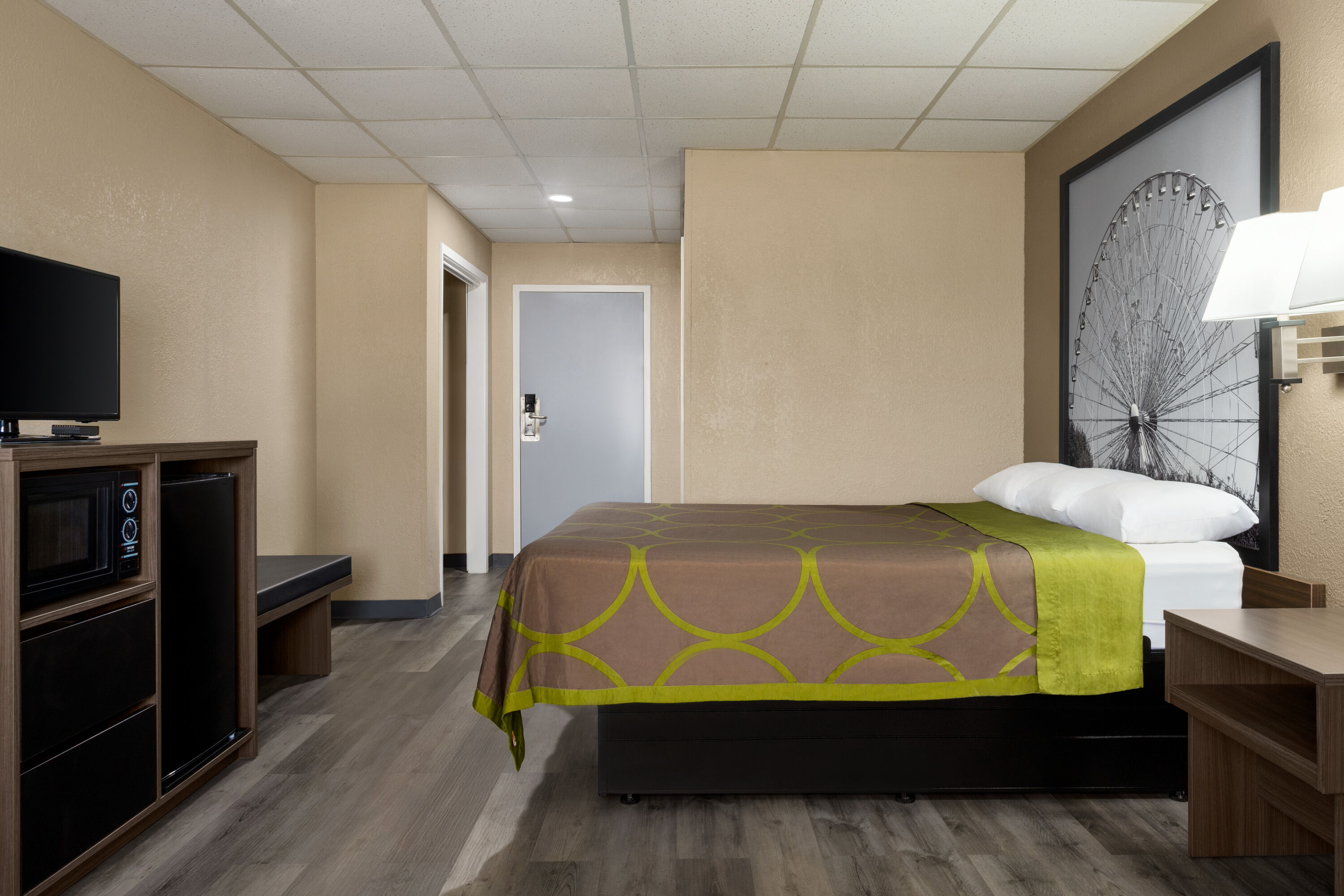 Guest room at the Super 8 by Wyndham Gainesville TX in Gainesville, Texas