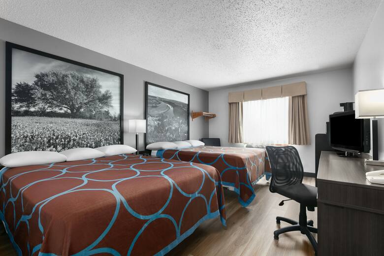 Guest room at the Super 8 Grapevine/DFW Airport Northwest in Grapevine, Texas