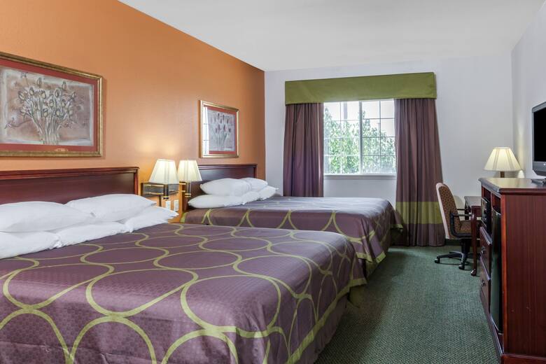 Guest room at the Super 8 Hillsboro TX in Hillsboro, Texas