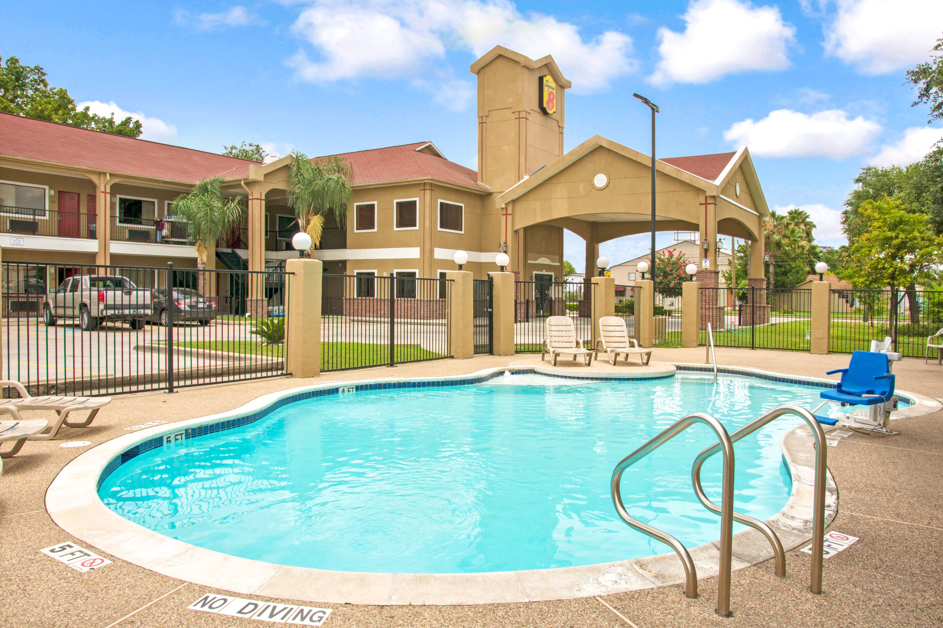 Pool at the Super 8 by Wyndham Houston/Brookhollow NW in Houston, Texas