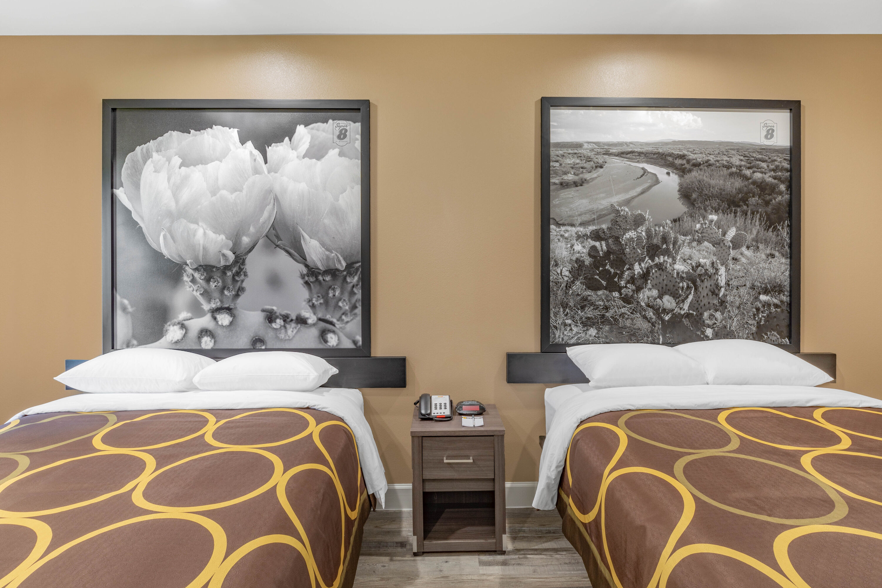 Guest room at the Super 8 by Wyndham Houston NW Beltway 8/West Rd in Houston, Texas