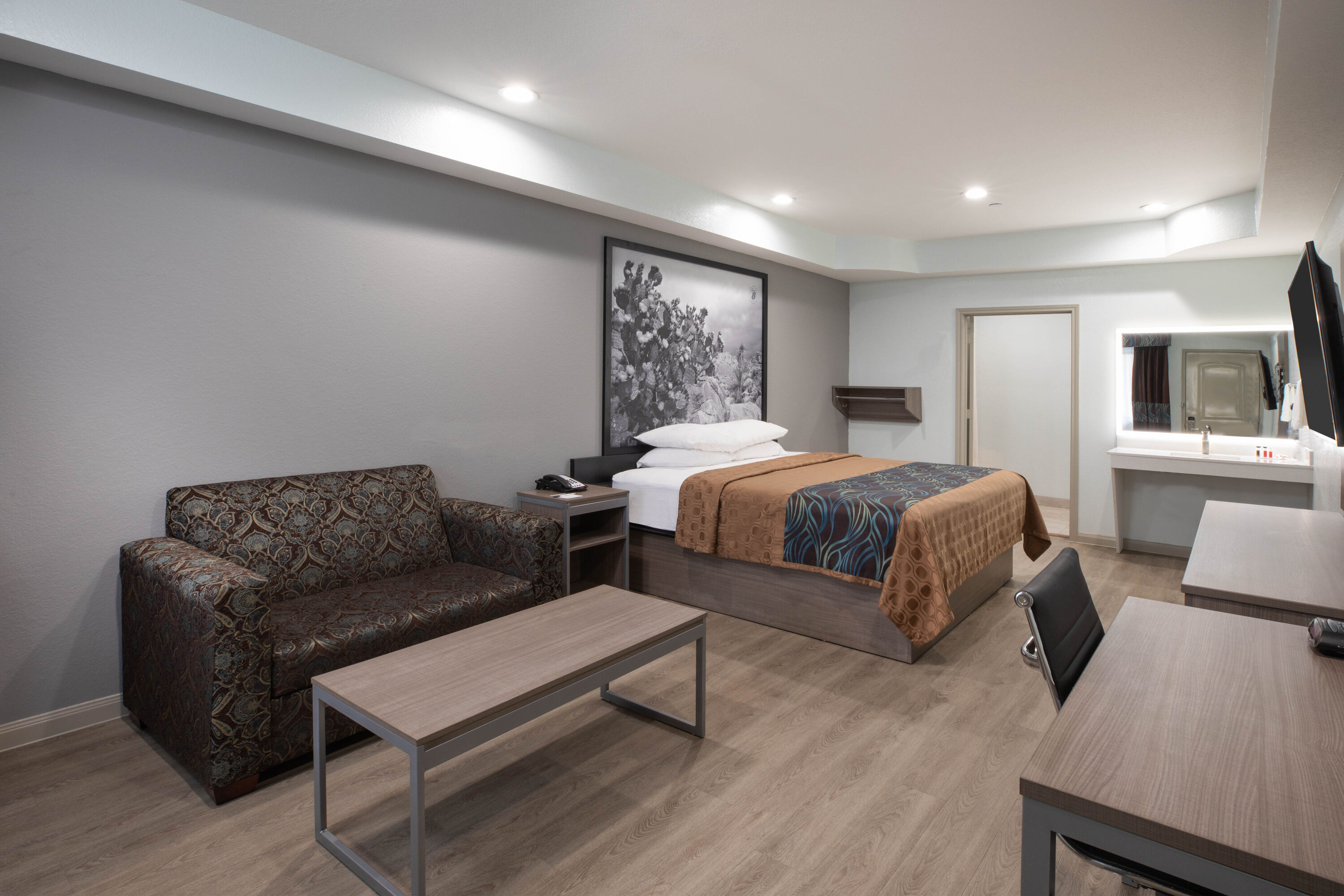 Guest room at the Super 8 by Wyndham Humble/Fallcreek/Houston in Humble, Texas