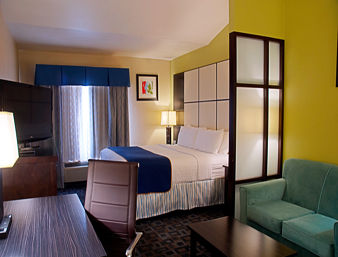 Guest room at the Super 8 by Wyndham Irving/DFW Apt/North in Irving, Texas