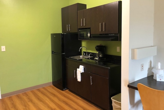 Guest room at the Super 8 by Wyndham Kenedy in Kenedy, Texas