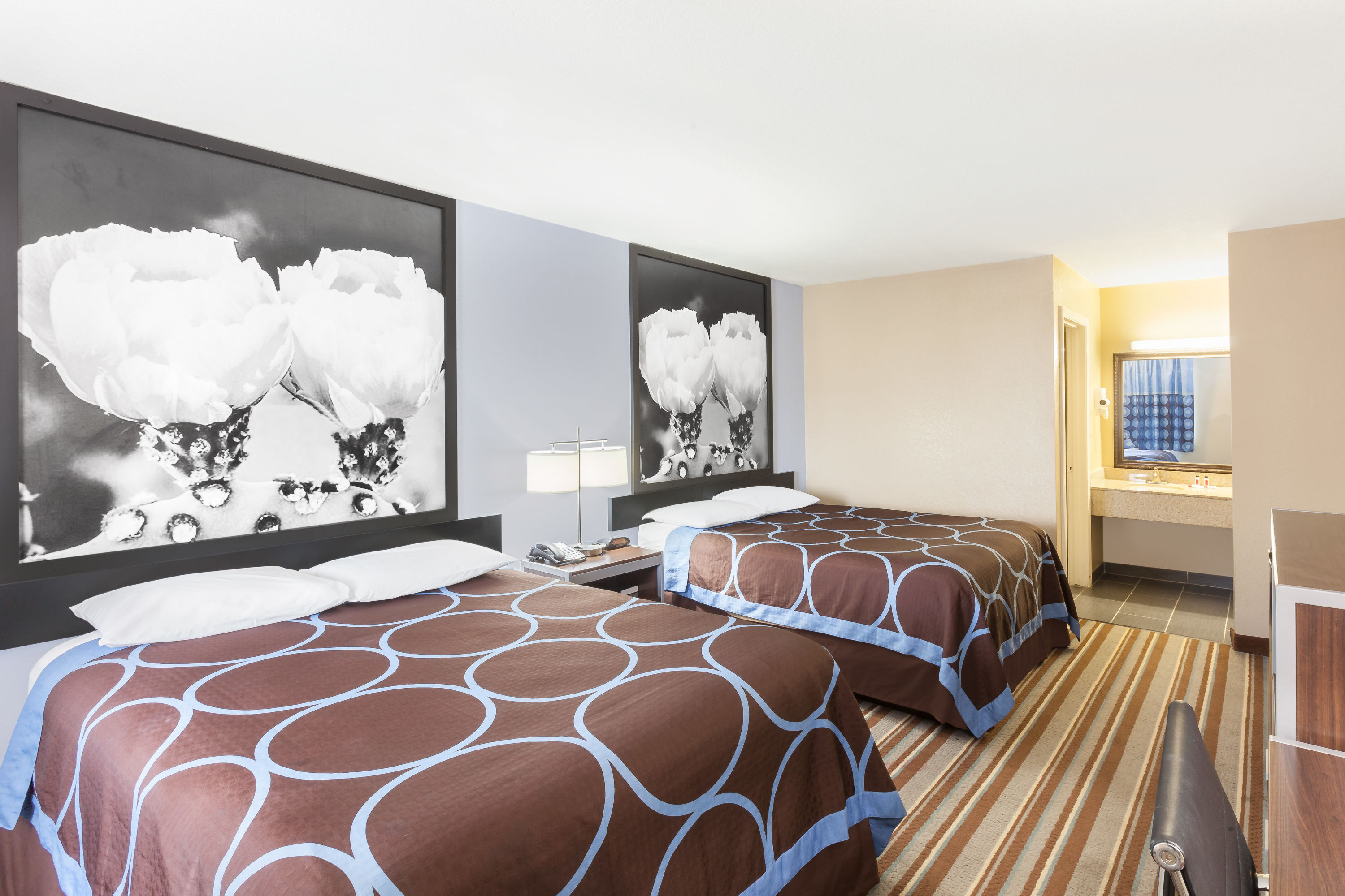 Guest room at the Super 8 by Wyndham Kingsville in Kingsville, Texas