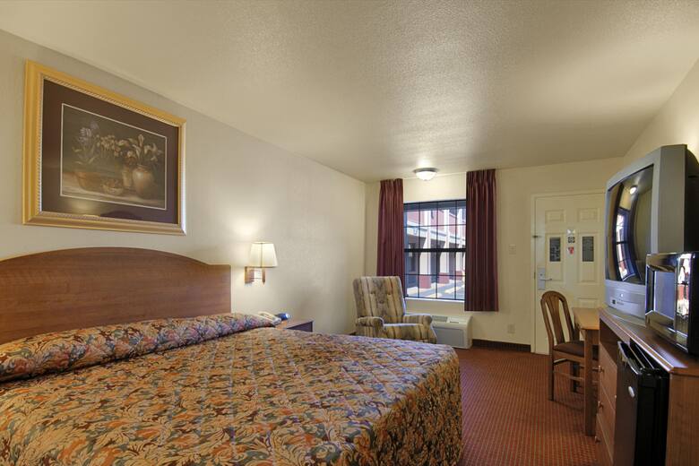 Guest room at the Super 8 Laredo in Laredo, Texas