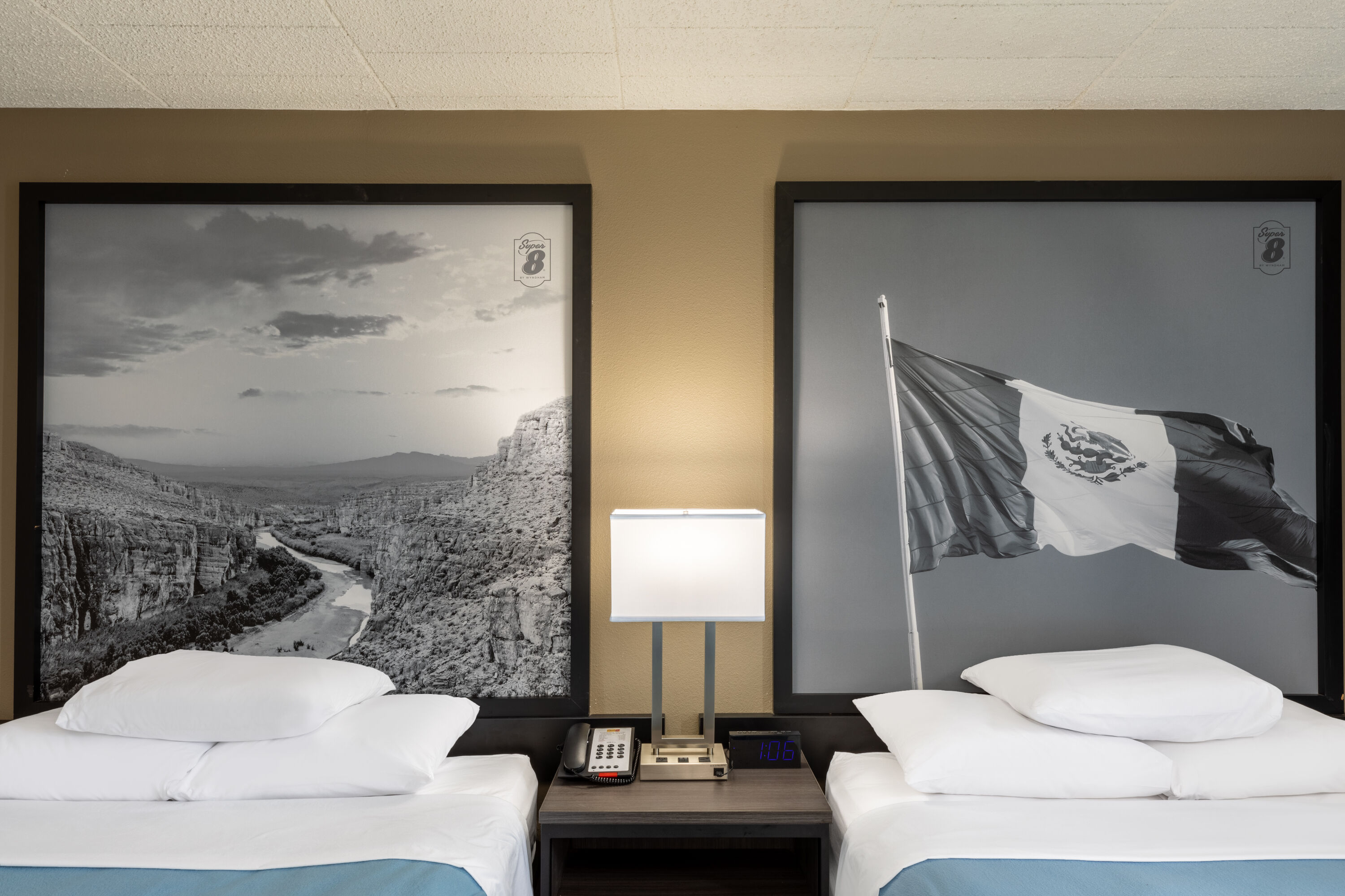 Guest room at the Super 8 by Wyndham Laredo in Laredo, Texas