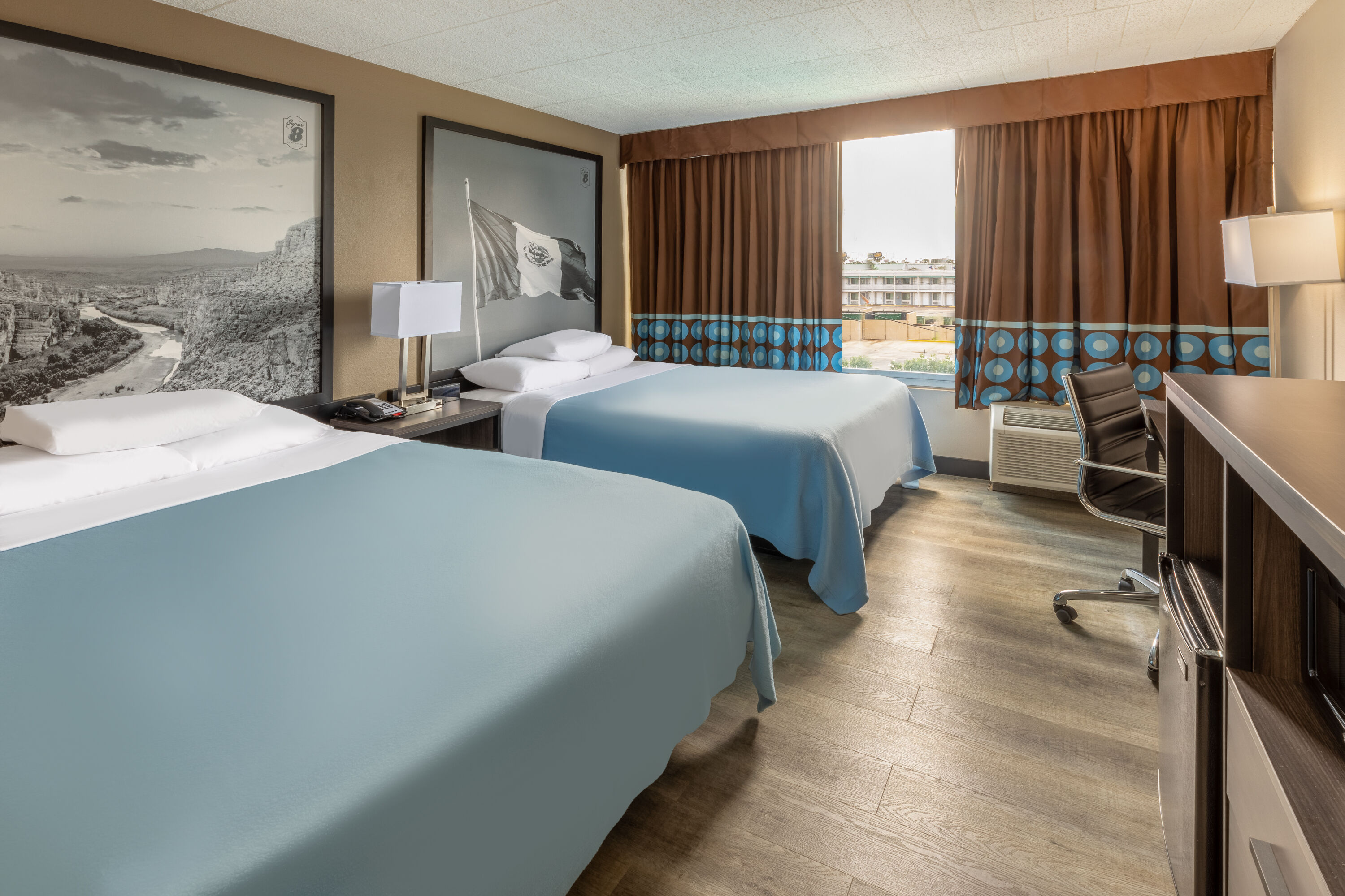 Guest room at the Super 8 by Wyndham Laredo in Laredo, Texas