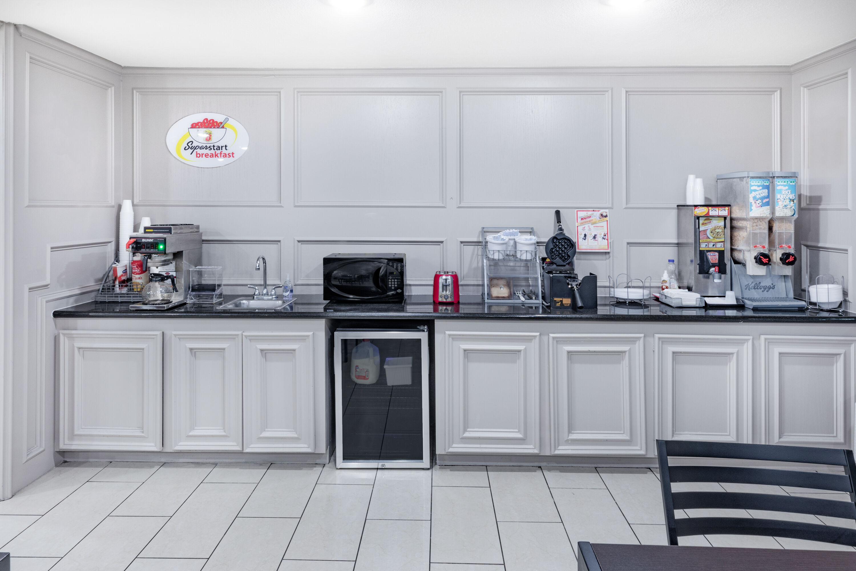 Free breakfast at Super 8 by Wyndham League City/Kemah Area in League City, Texas