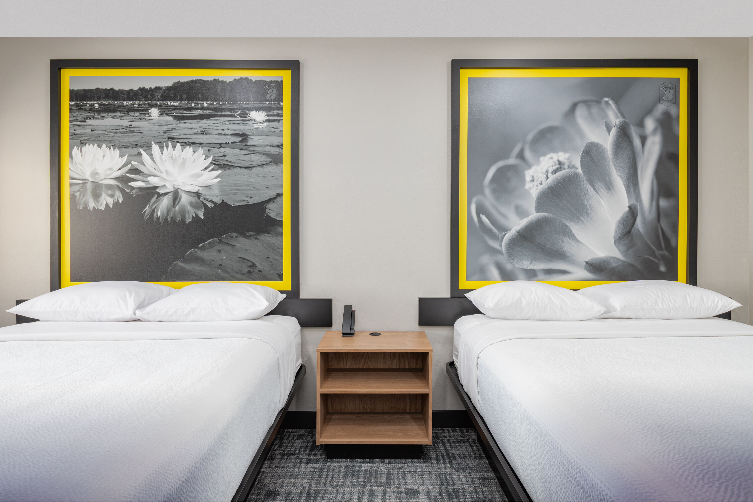 Guest room at the Super 8 by Wyndham Lubbock Airport in Lubbock, Texas